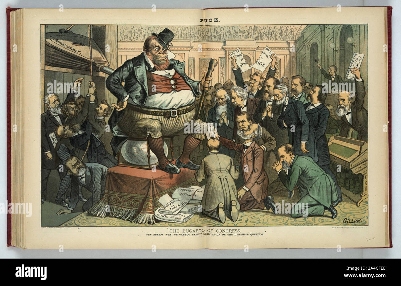 Il bugaboo del congresso / Gillam. Foto Stock