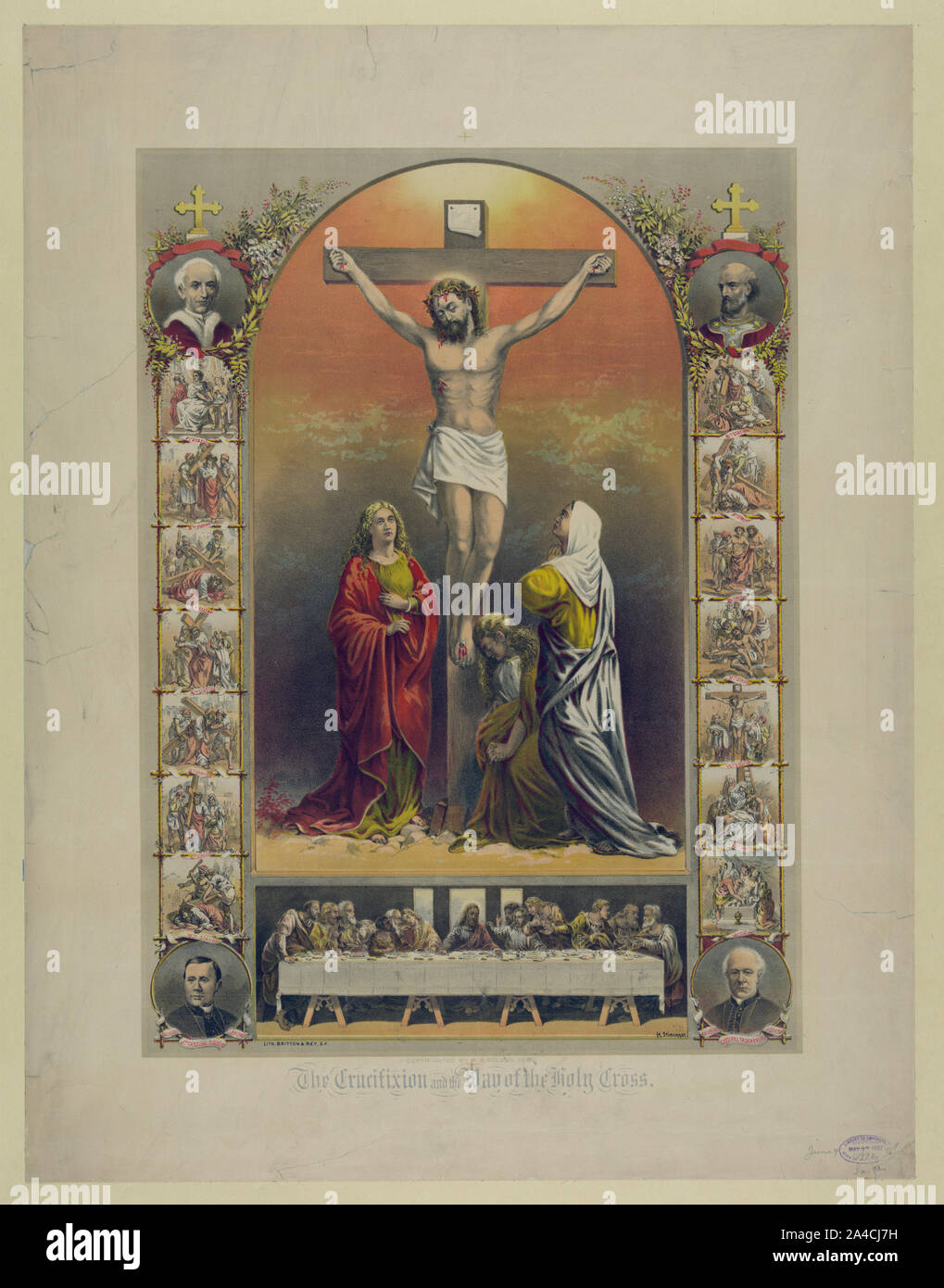 La crocifissione e la via della santa croce Foto Stock