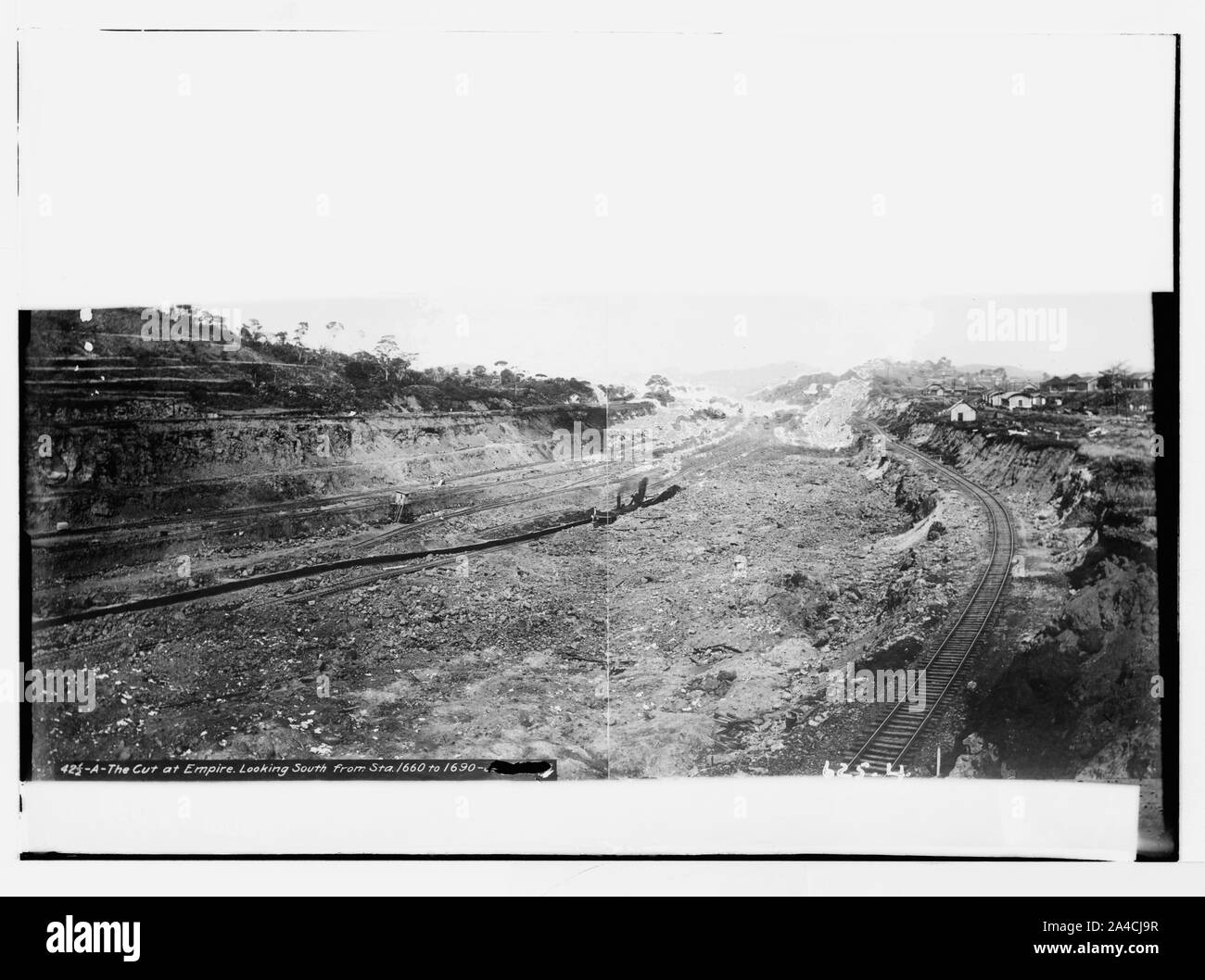 Il taglio a Impero, canal scavi, Panama Foto Stock