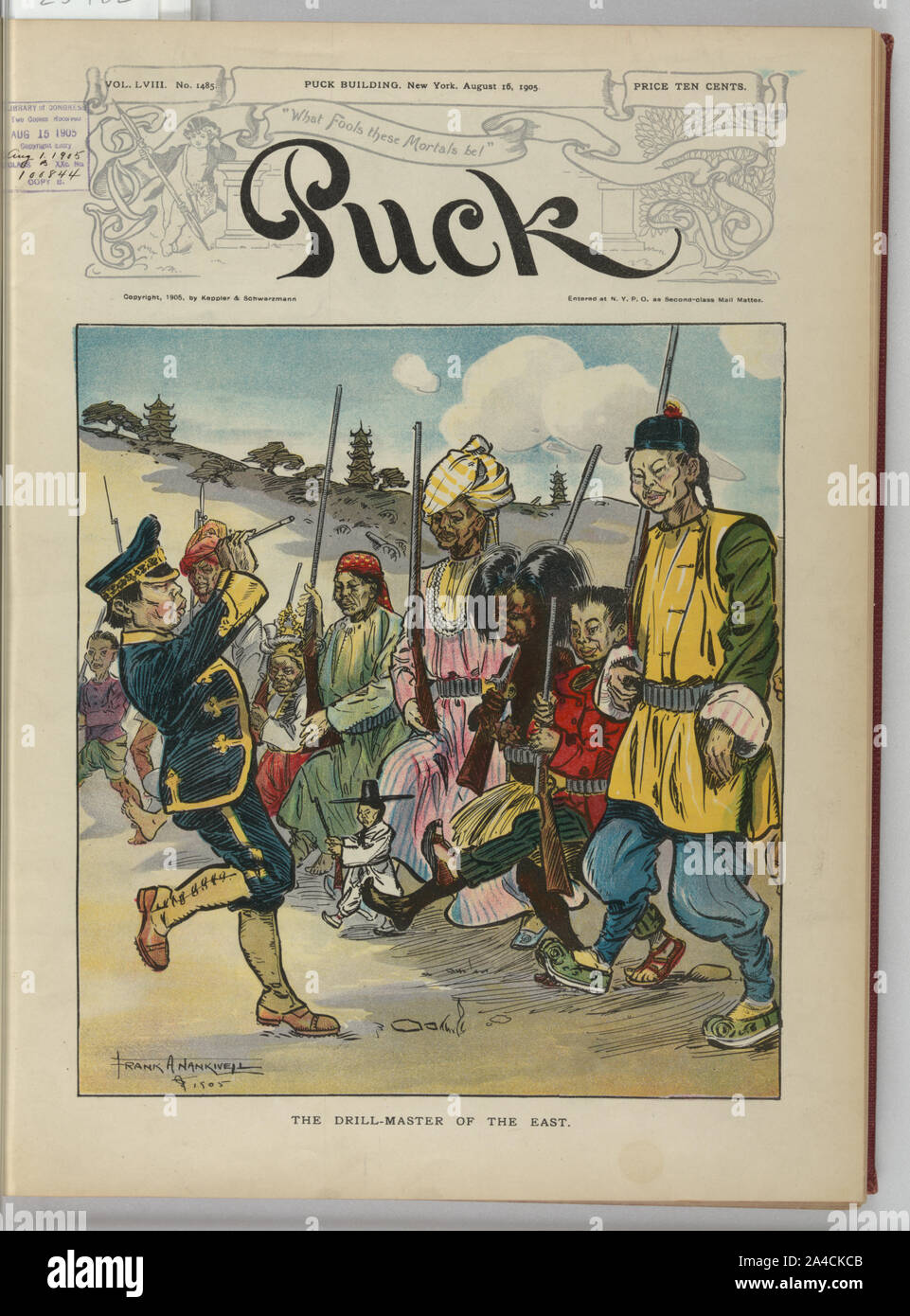 Il drill-master dell'Est / Frank A. Nankivell 1905. Foto Stock