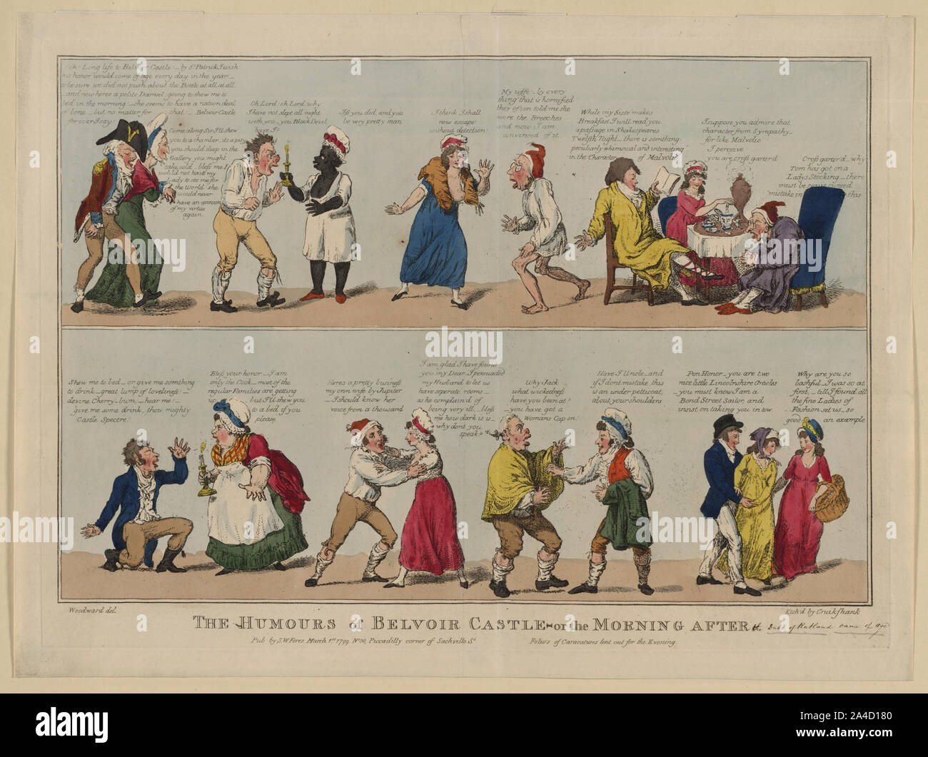 Gli umori di Belvoir Castle, o la mattina dopo Foto Stock