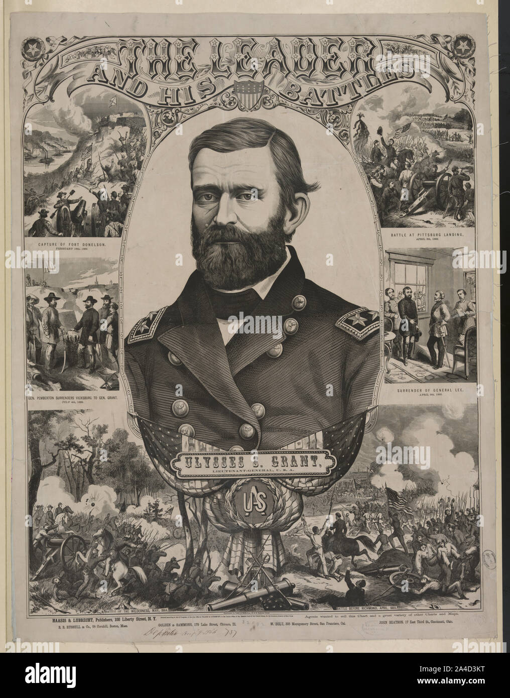 Il leader e le sue battaglie - Ulysses S. Grant, Lieutenant-General, U.S.A. Foto Stock