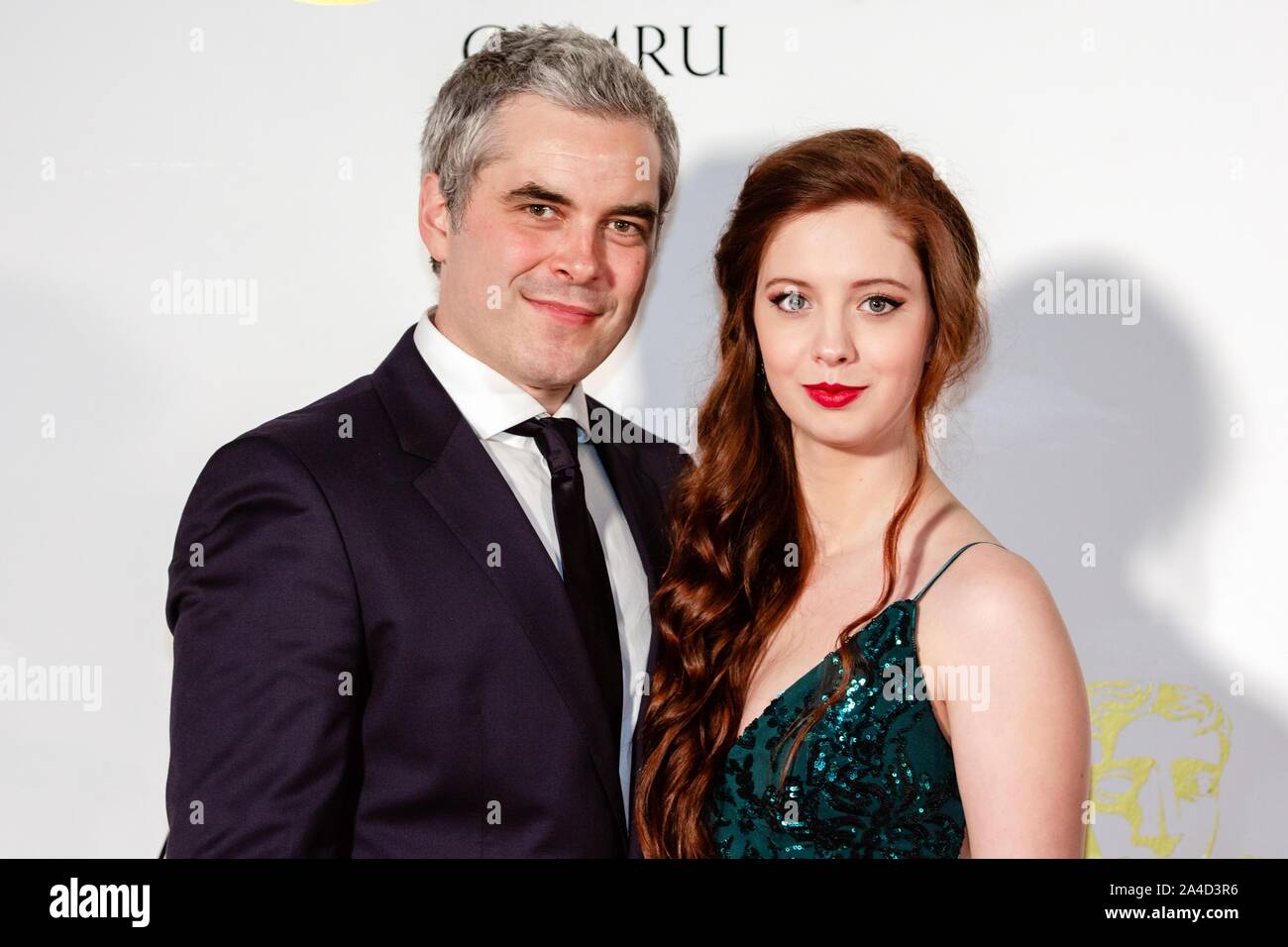 Cardiff, Galles. Xiii oct, 2019. Trystan Gravelle assiste la ventottesima British Academy Cymru Awards presso il St David's Hall di Cardiff, Galles, UK. Credito: Tracey Paddison/Alamy Live News Foto Stock