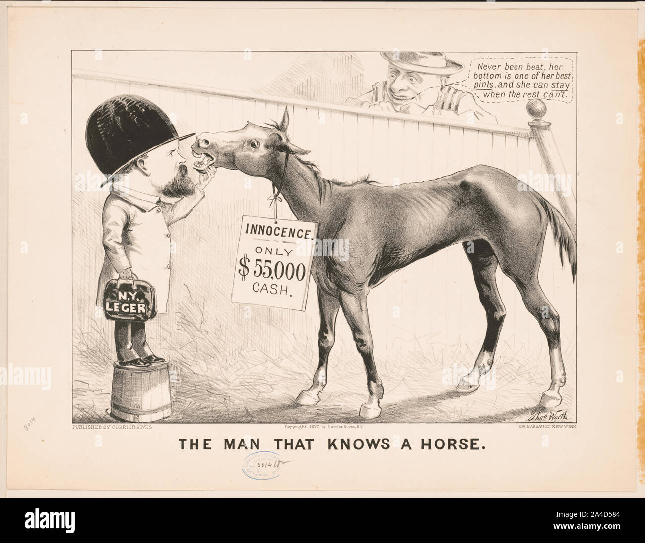 L'uomo che conosce un cavallo / Thos. Vale la pena. Foto Stock