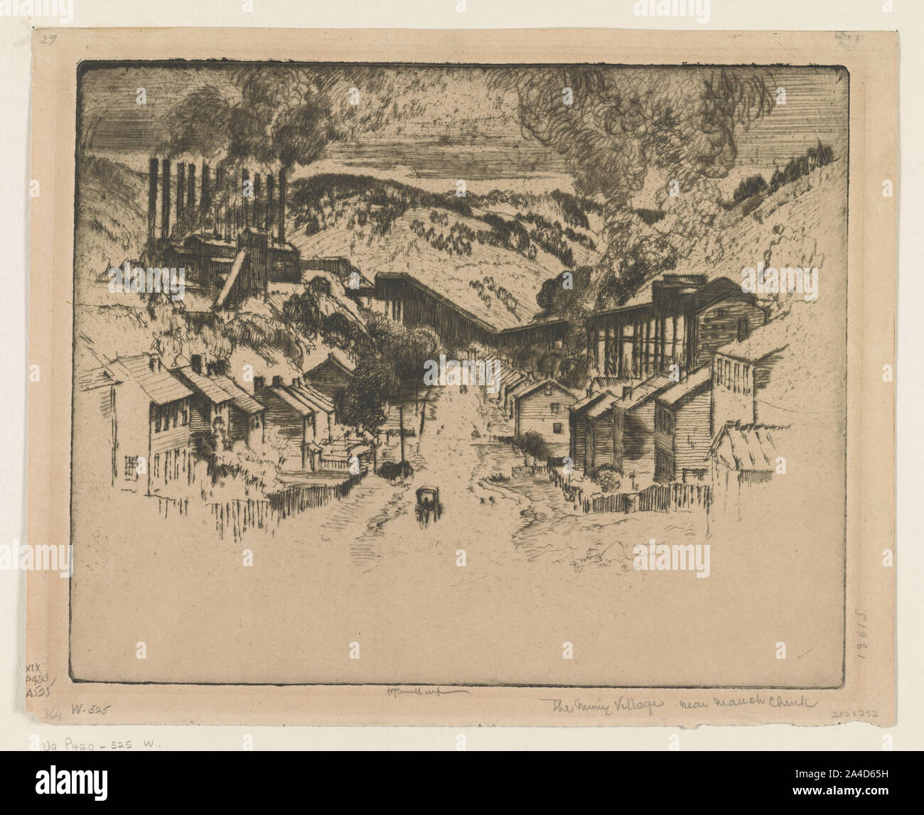 Il villaggio minerario vicino Mauch Chunk Foto Stock