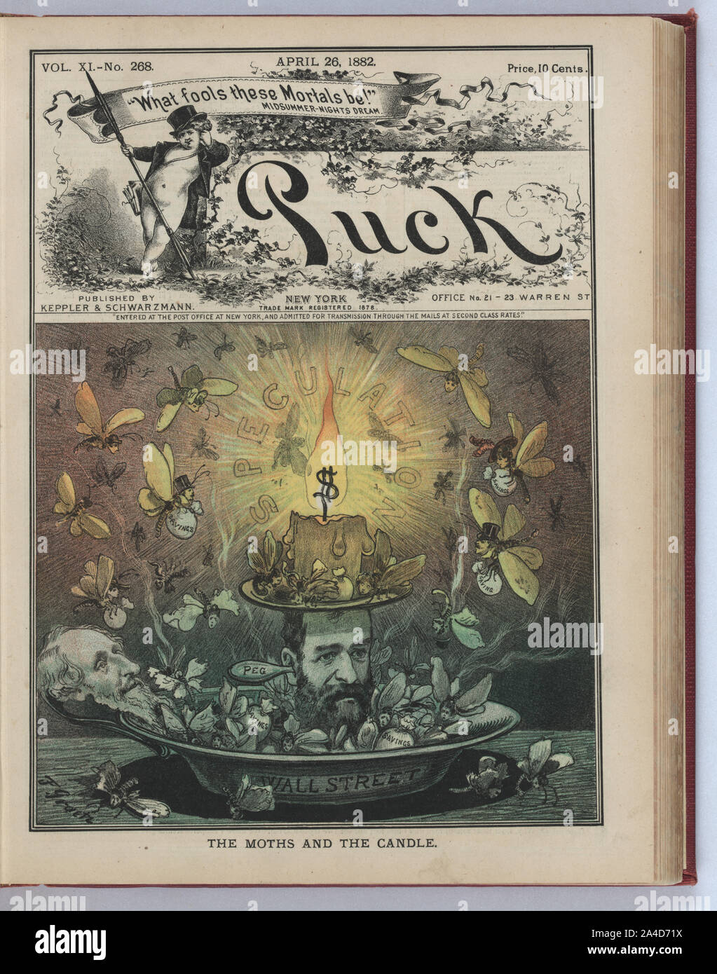 Le tarme e la candela / F. Graetz. Foto Stock