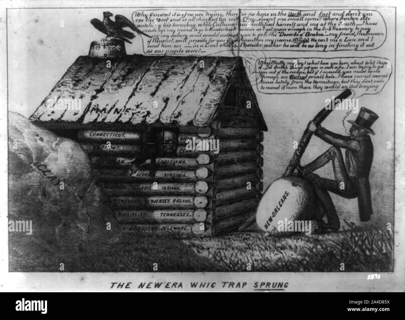 La nuova era Whig molleggiato trap Foto Stock