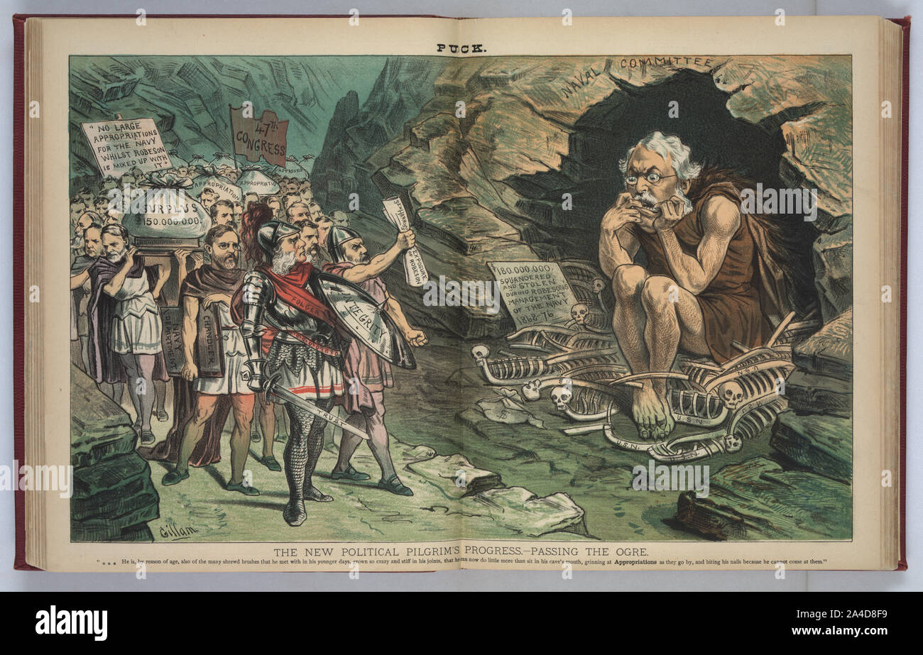 La nuova situazione politica Pilgrim's Progress - passando l orco / Gillam. Foto Stock