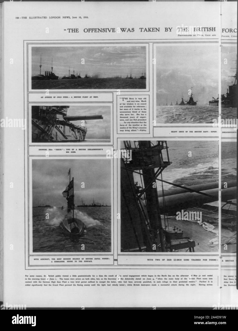 L offensiva è stata presa dalle forze britanniche: navi della nostra Marina Militare potente Foto Stock