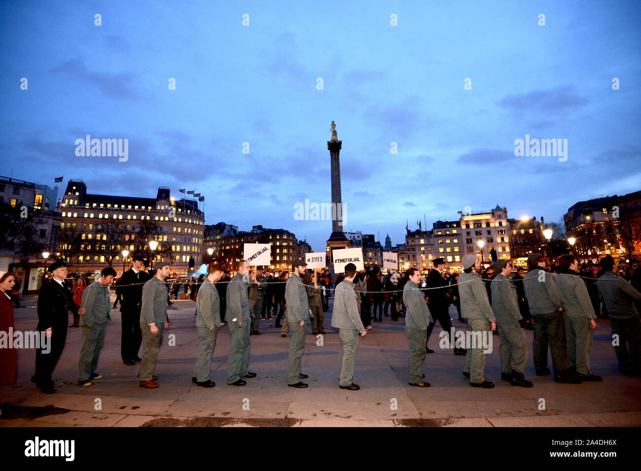 Foto deve essere accreditato ©Alex Huckle/Alfa premere 067572 31/01/2013 Cinema futuro presenta il Shawshank Redemption Trafalgar Square Londra Foto Stock