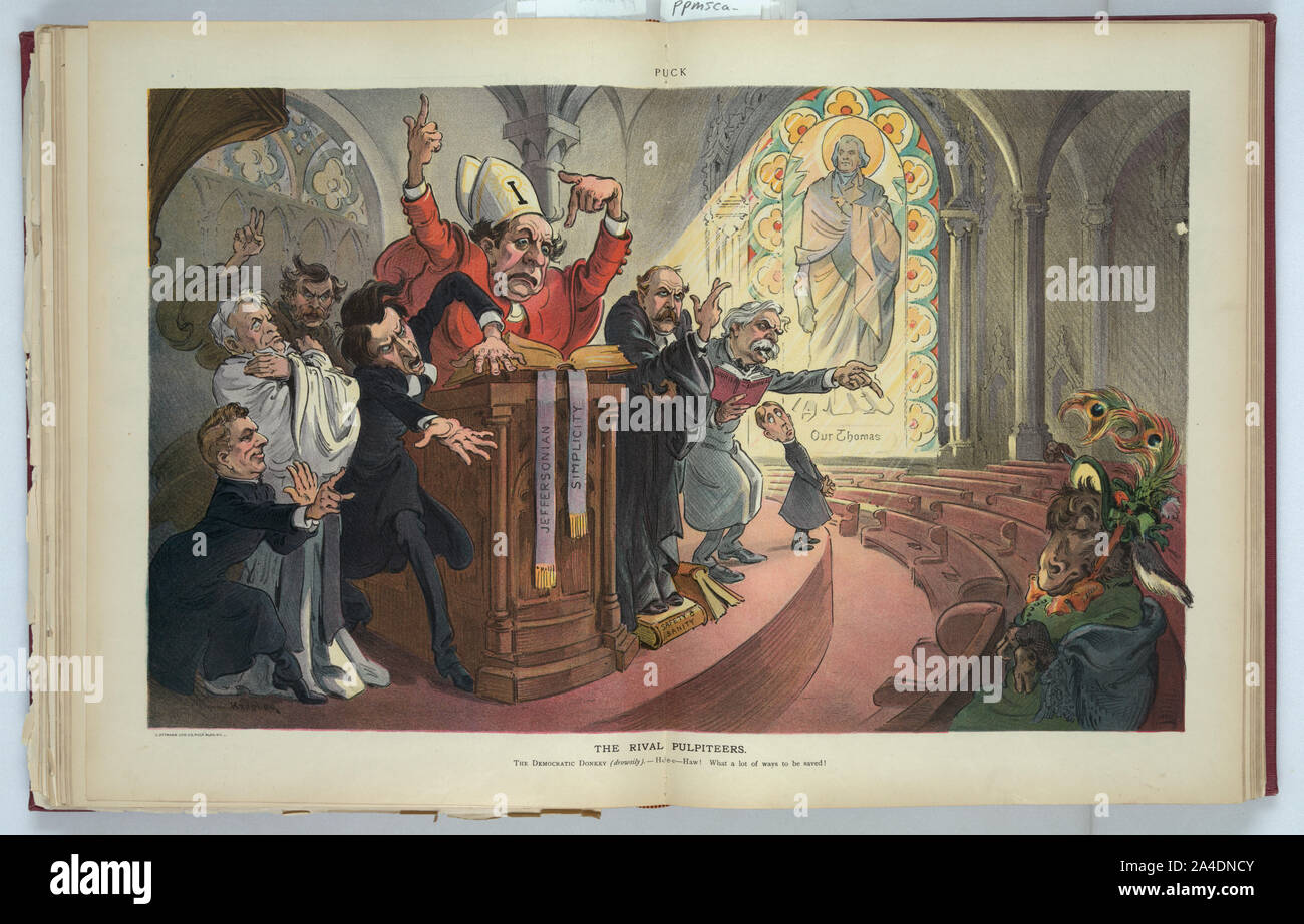 Il rivale pulpiteers / Keppler. Foto Stock