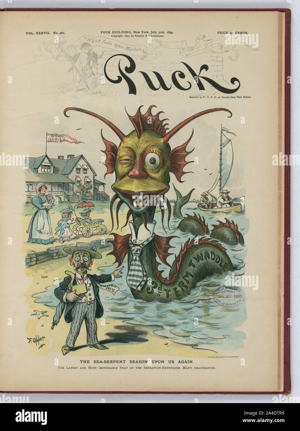 Il mare-serpente stagione su di noi ancora una volta / F. Opper. Foto Stock