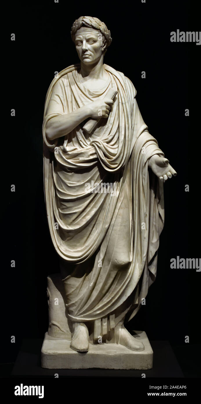 Togatus dice "Cesare" 1° secolo D.C. Louvre Romano, Italia, italiano. Foto Stock