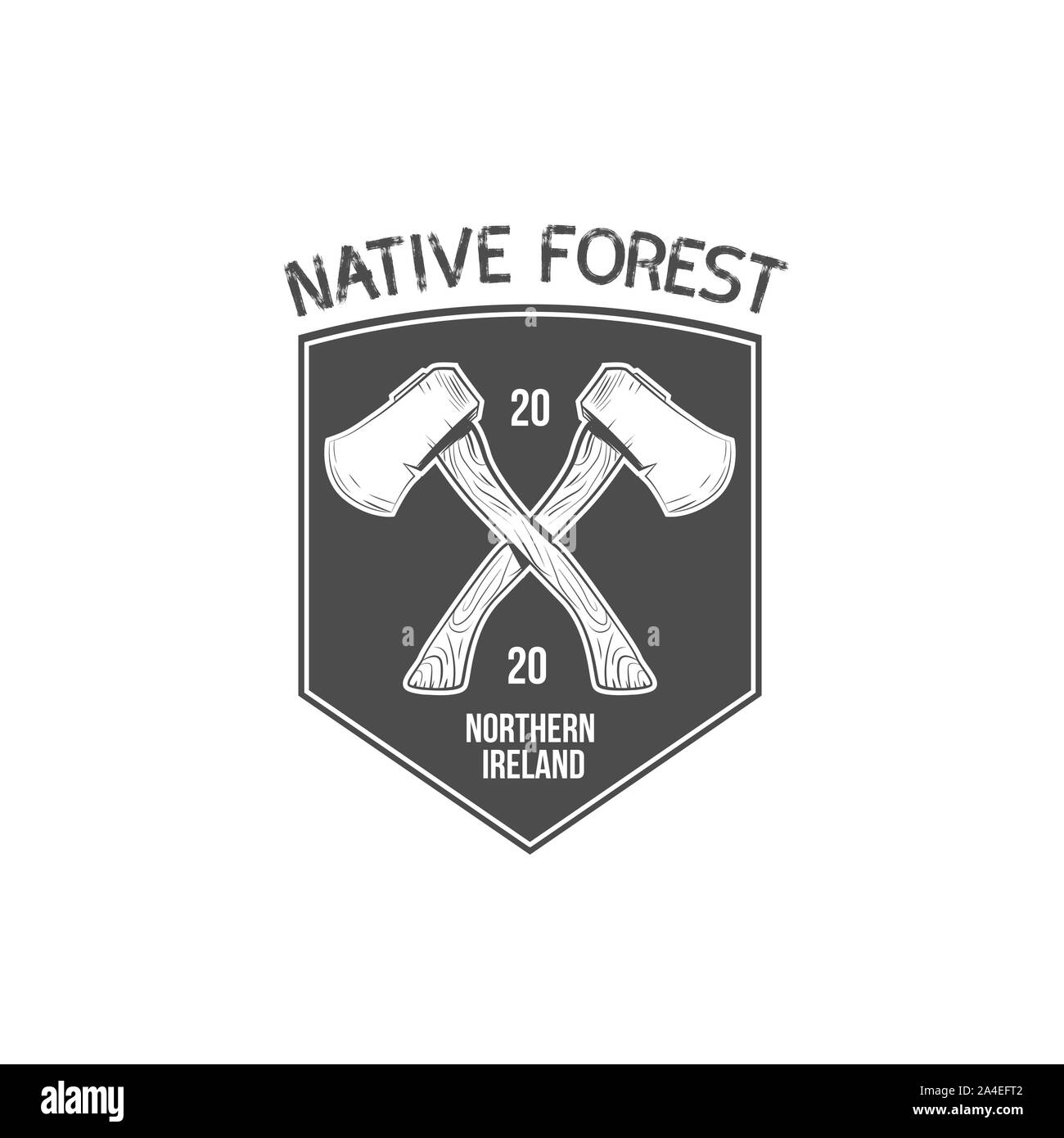 Vintage camping outdoor e avventura logo, badge, etichette, emblema, marchio. Arte grafica. Illustrazione. Foto Stock