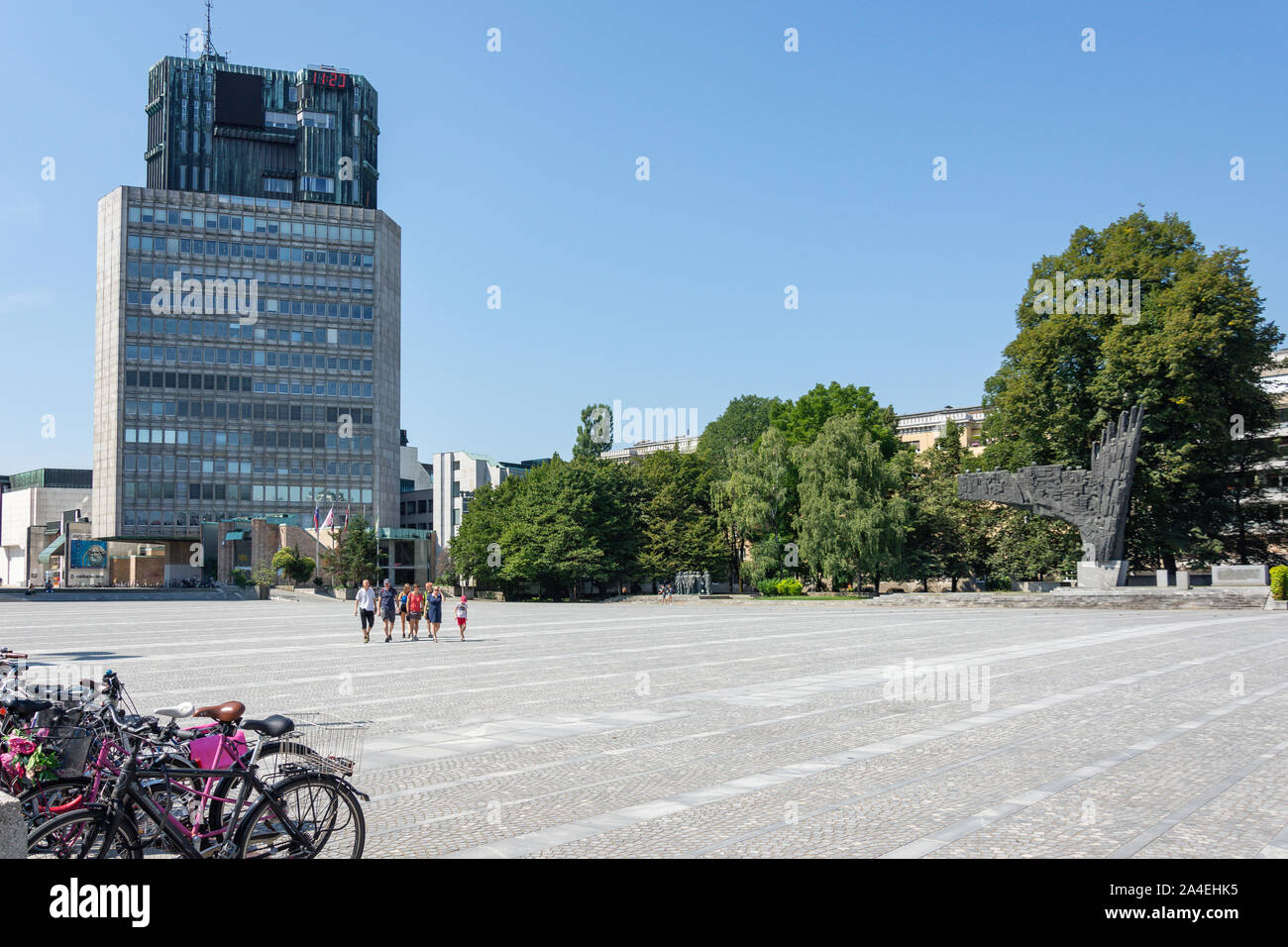 Vista della piazza, Piazza della Repubblica (Trg Republike), Lubiana