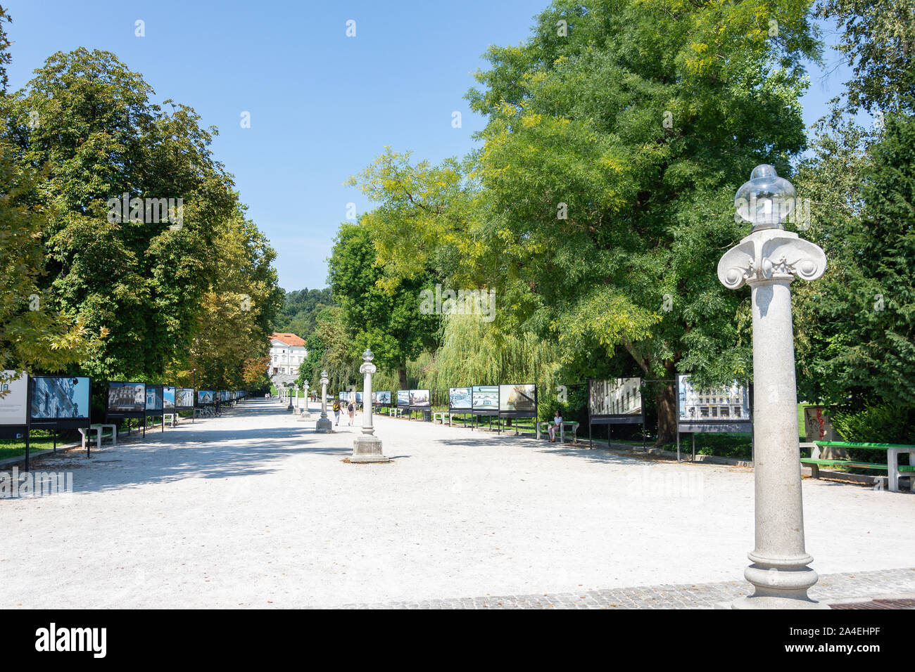 Il parco della città di Tivoli, Lubiana, Slovenia Foto Stock