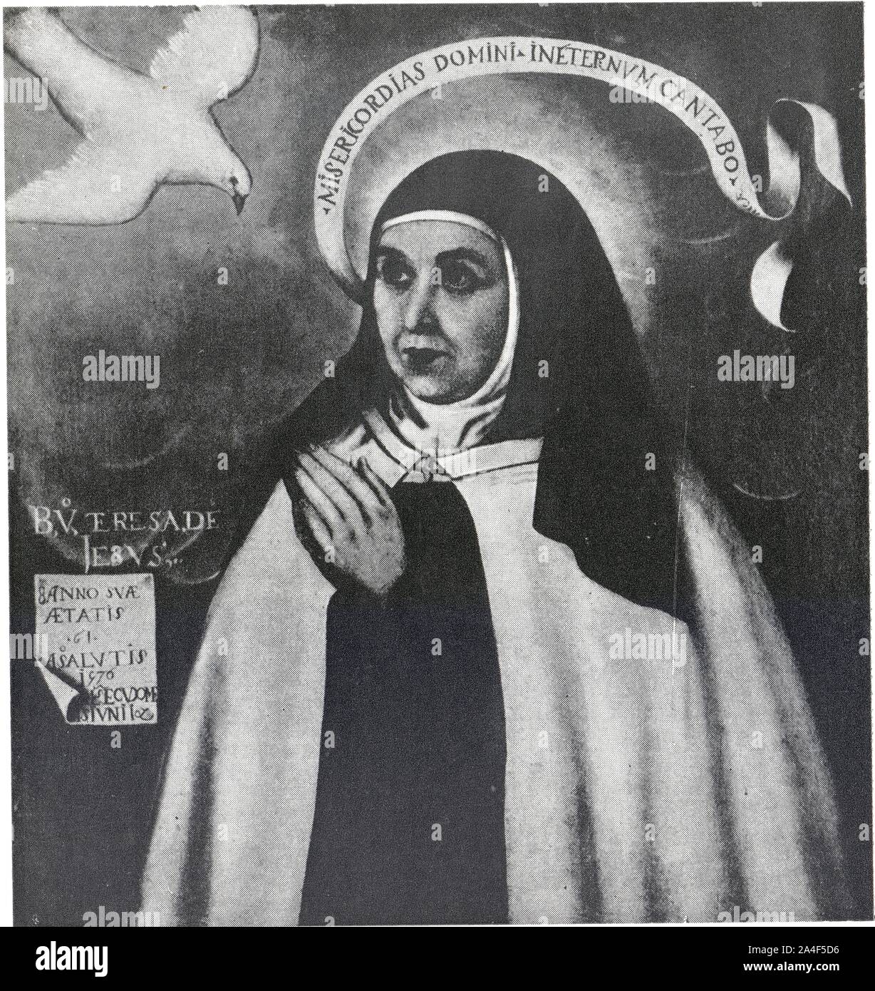 Sainte Thérèse d'Avila. Portrait de Frère Jean de la Misère Foto Stock