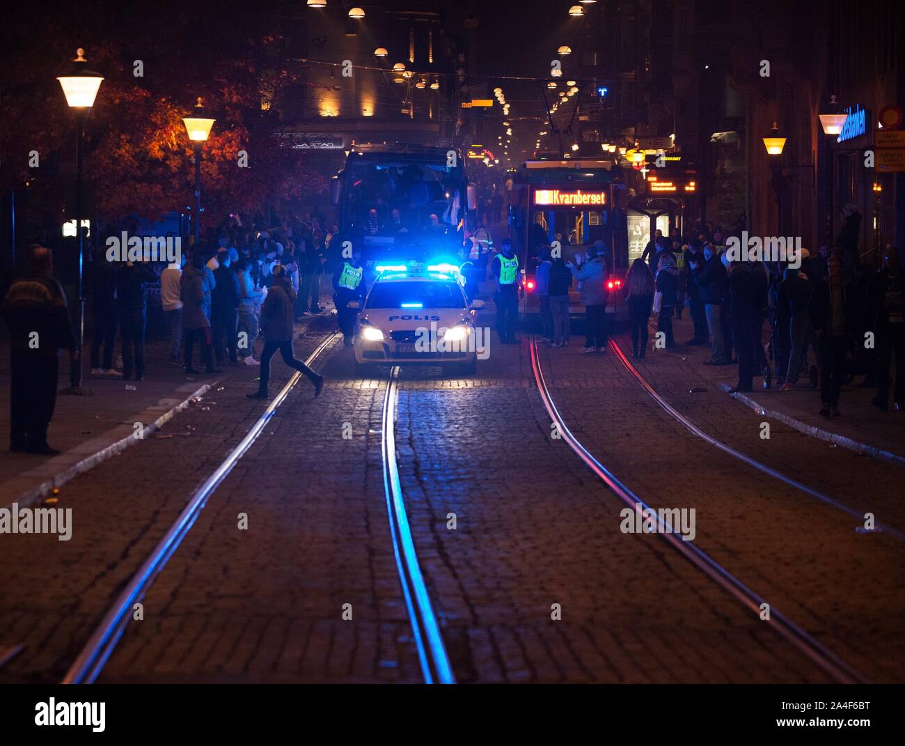 Oltre 20.000 tifosi sulla piazza tedesca a Norrköping ha celebrato l'oro eroi di IFK Norrköping dopo l'oro svedese nel calcio. Foto Jeppe Gustafsson Foto Stock