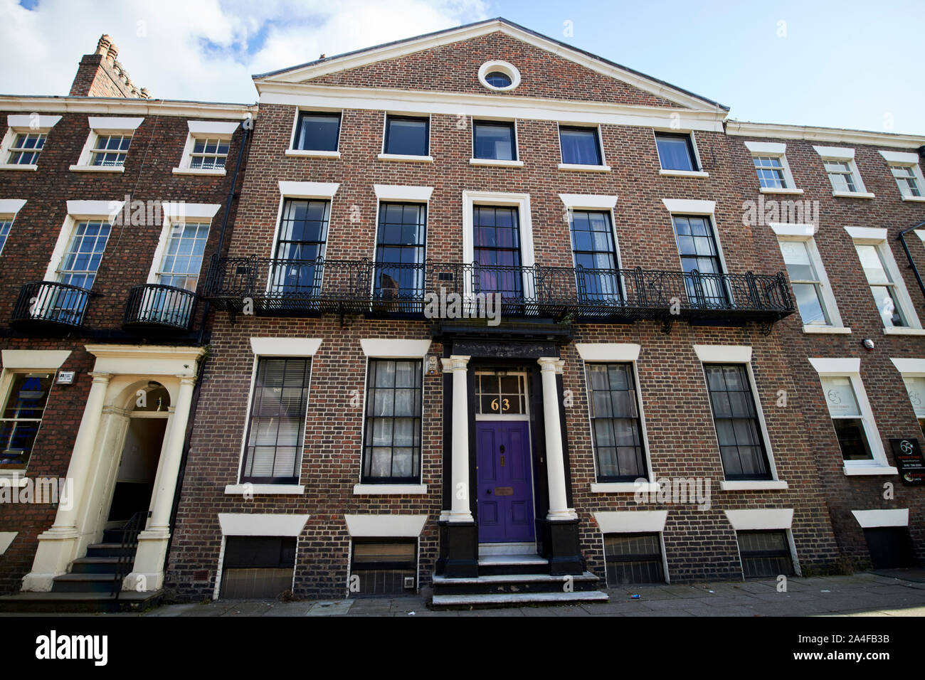 Shevington house 63 Rodney Street Liverpool England Regno Unito Foto Stock