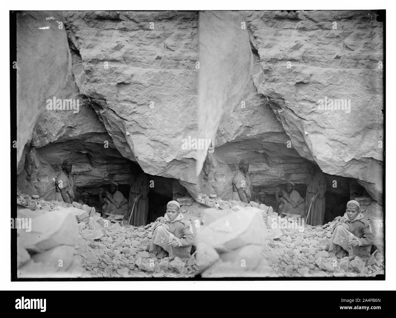 Al Sinai attraverso il deserto. Miniere di turchese al Maghara. Foto Stock