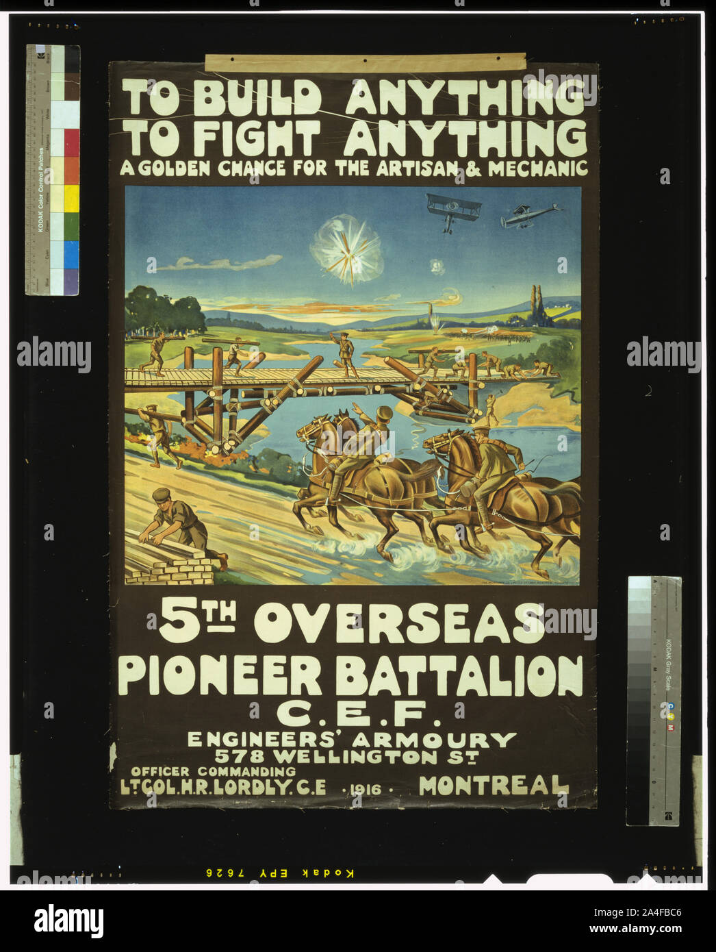 Per costruire qualcosa per combattere qualsiasi cosa ... 5 Pioneer Overseas battaglione, C.E.F. Foto Stock