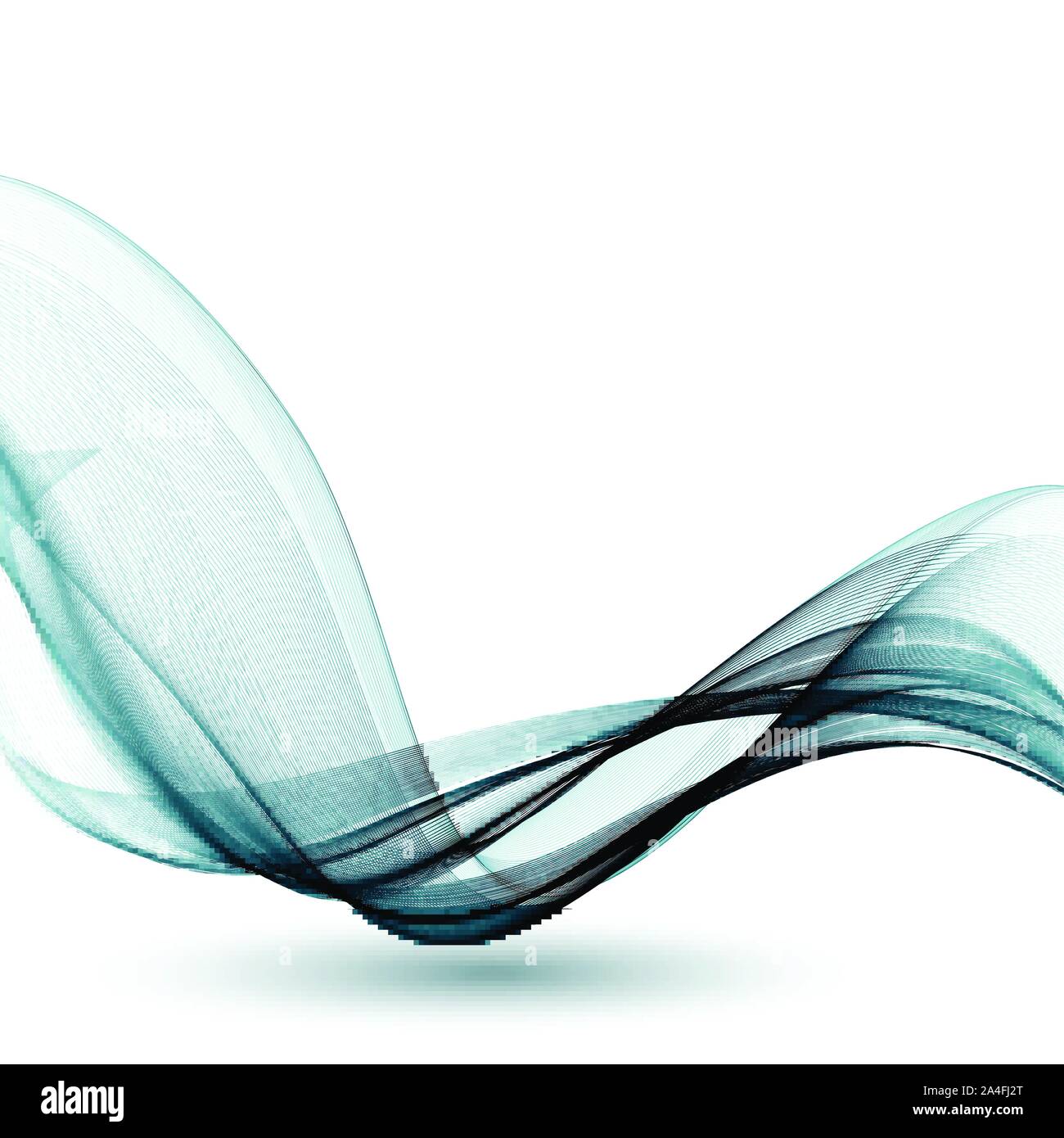 Abstract sfondo vettoriale, flusso colore linee ondulata per brochure, sito web, flyer design. Trasparente onda liscia Illustrazione Vettoriale