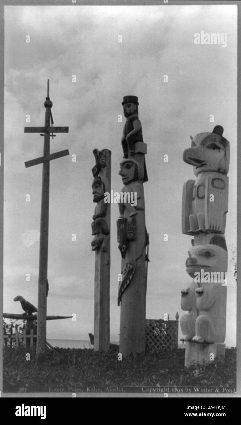 Totem, Kake, Alaska Foto Stock