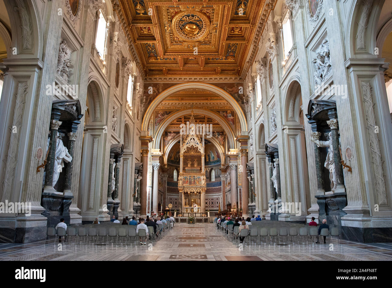 Italia, Roma, basilica di San Giovanni in Laterano Foto Stock
