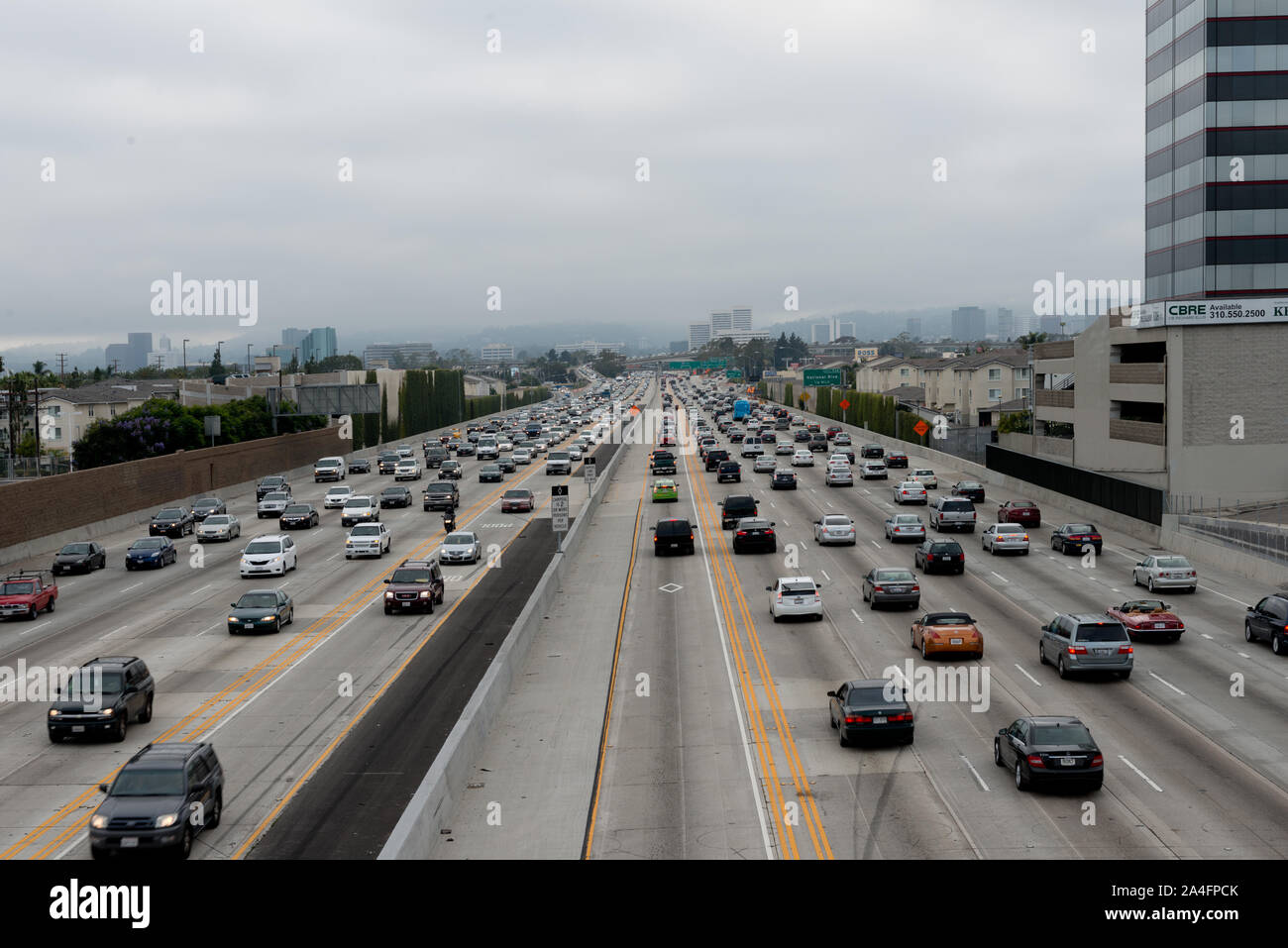 Il traffico sulla Interstate 405, Los Angeles, California Foto Stock