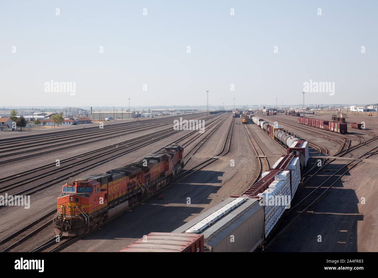 Treno cantiere, Washington Foto Stock