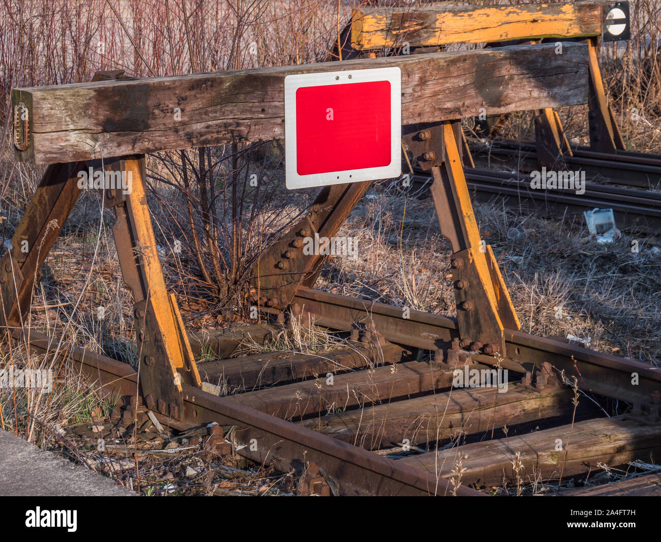 Stazione ferroviaria di buffer Foto Stock