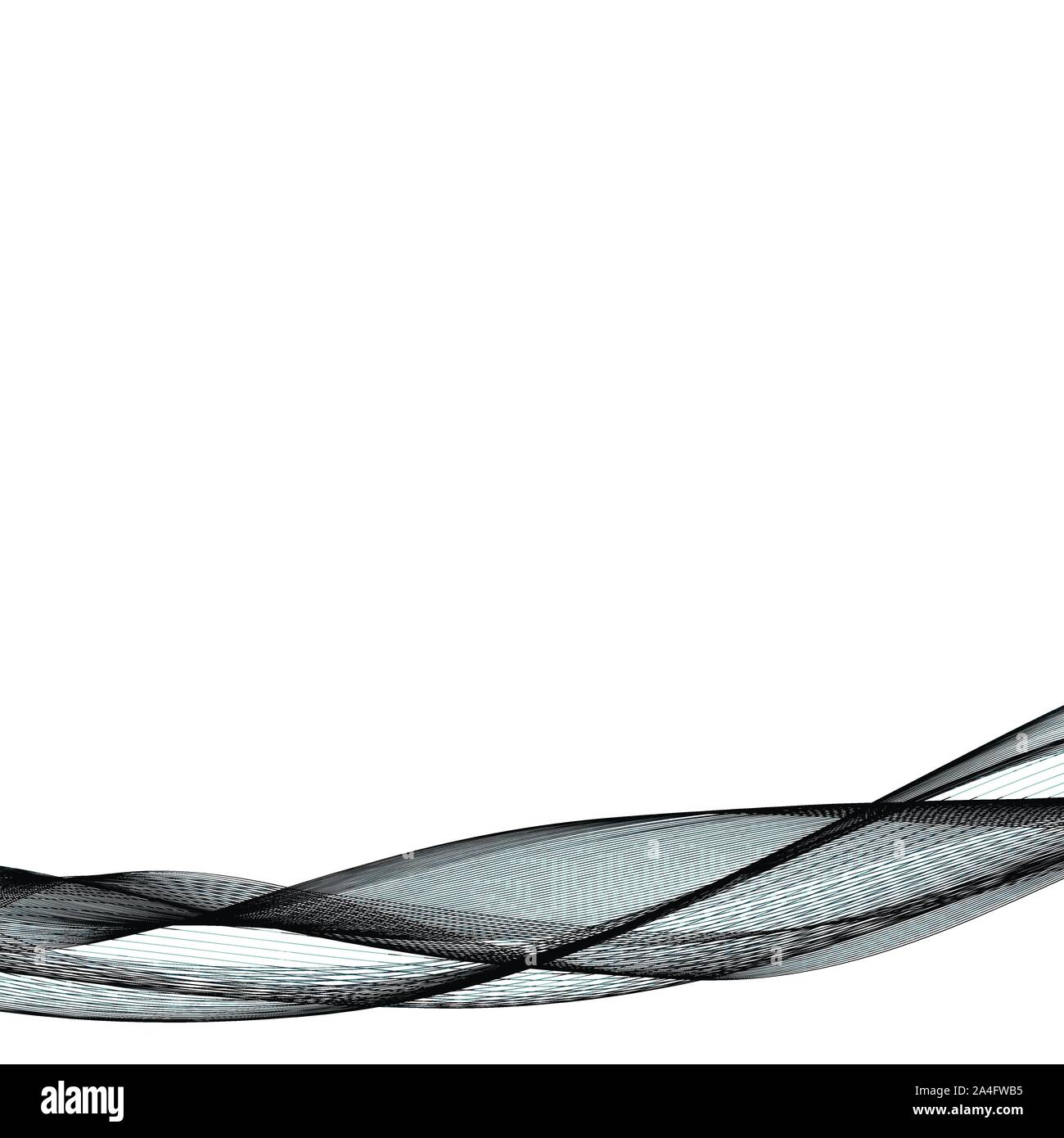 Abstract liscia colore vettore d'onda. La curva di flusso moto blu illustrazione. Progettazione di fumo. Linee vettoriali eps. 10 Illustrazione Vettoriale