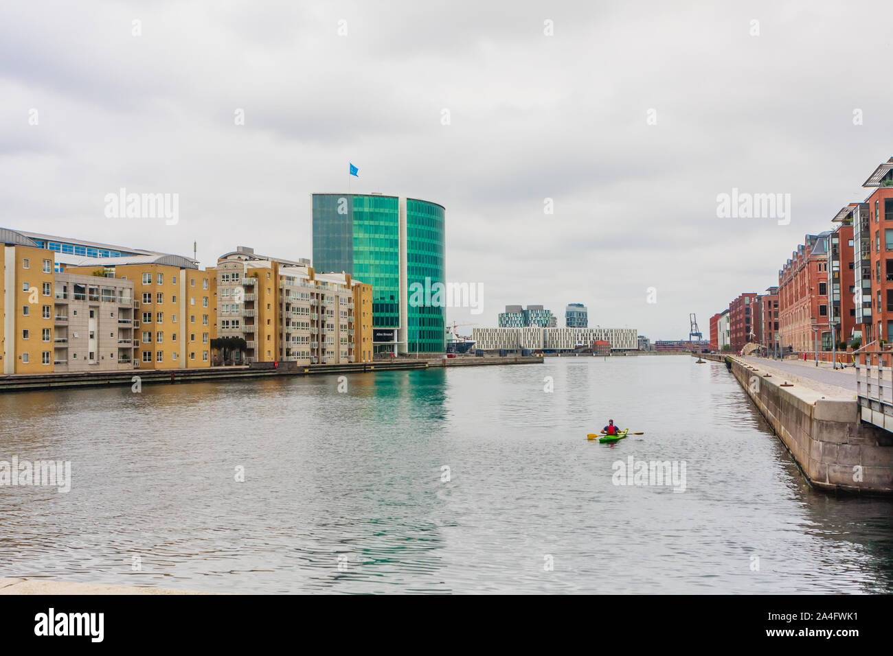 Appartamenti a Pakhuskaj. Alm. Marca. Langelinie porto di Copenhagen. Copenhagen. La Danimarca. Europa Foto Stock