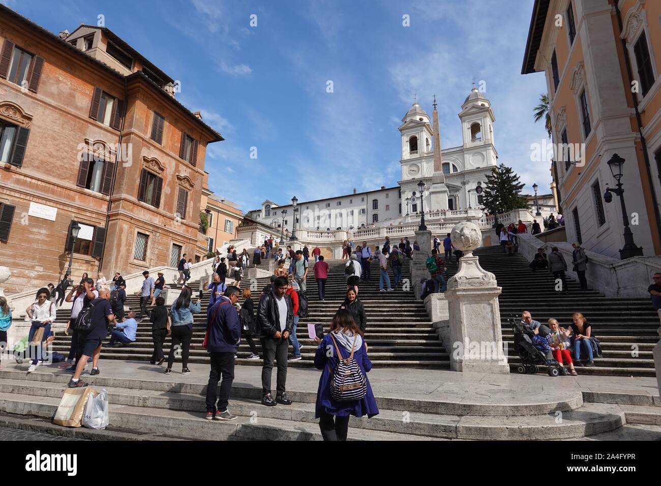 La Scalinata di piazza di Spagna a Roma, Italia Foto Stock