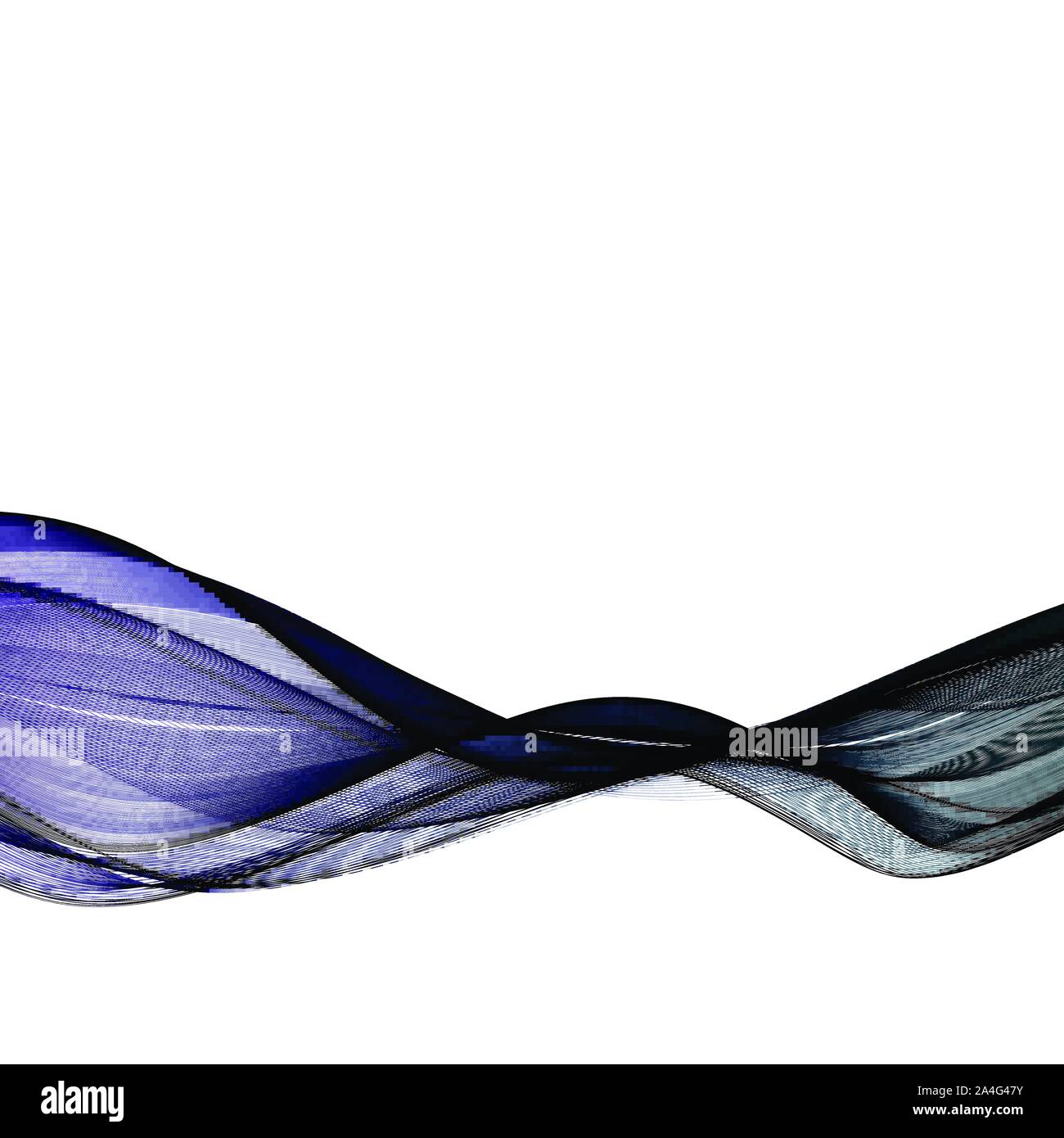 Abstract liscia colore vettore d'onda. La curva di flusso moto blu illustrazione. Progettazione di fumo. Linee vettoriali eps. 10 Illustrazione Vettoriale