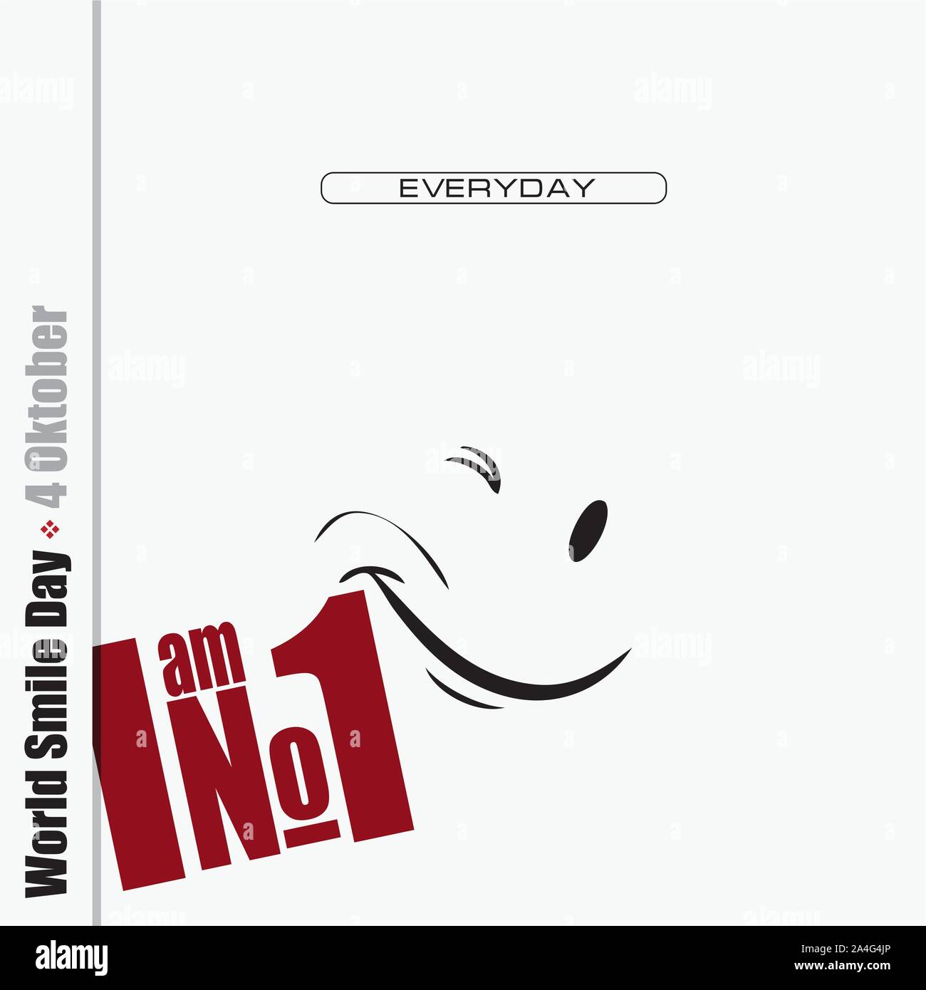 Pagina per il mondo sorriso giorno - Ottobre festività ed eventi Illustrazione Vettoriale