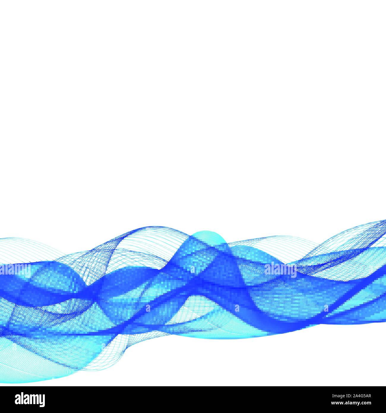 Abstract liscia colore vettore d'onda. La curva di flusso moto blu illustrazione. Progettazione di fumo. Linee vettoriali eps. 10 Illustrazione Vettoriale