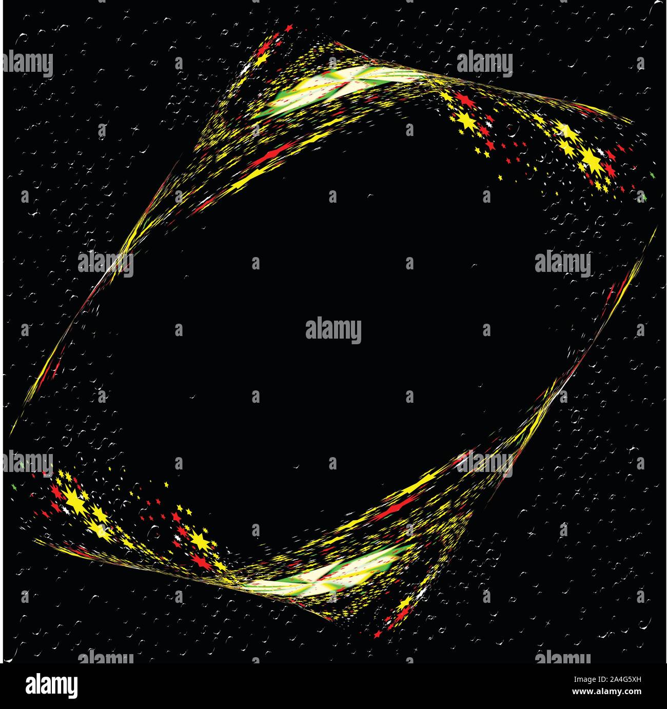 Un brillante sparkle copia spazio su uno sfondo nero Illustrazione Vettoriale