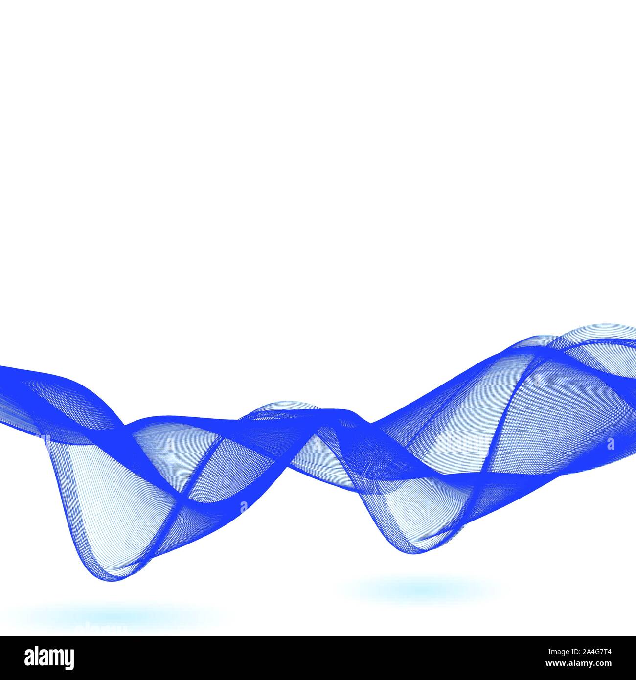 Abstract liscia colore vettore d'onda. La curva di flusso moto blu illustrazione. Progettazione di fumo. Linee vettoriali. Illustrazione Vettoriale