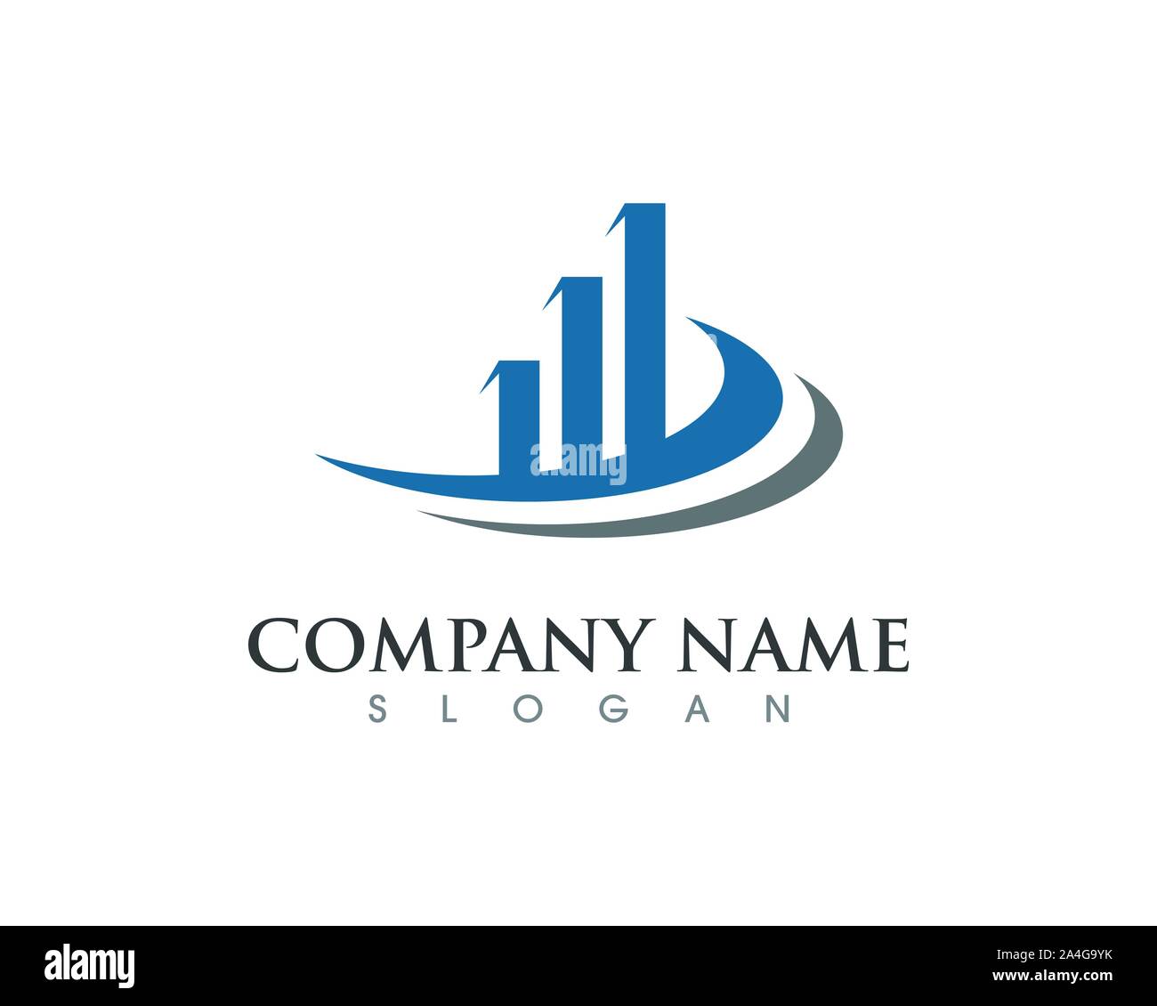 Finanza aziendale logo professionale modello icona vettore Illustrazione Vettoriale