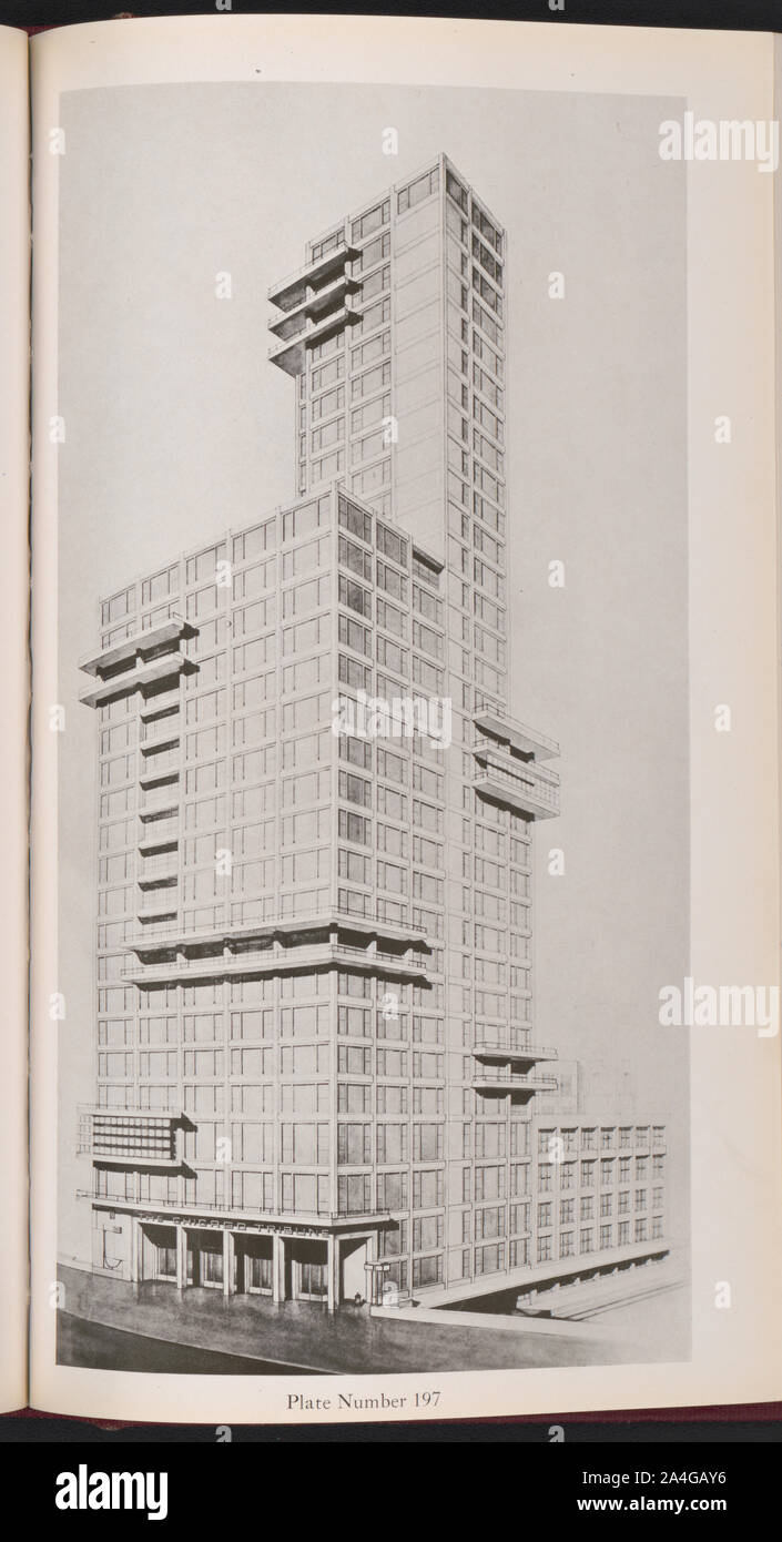 Torre Tribune concorso. Il rendering Foto Stock