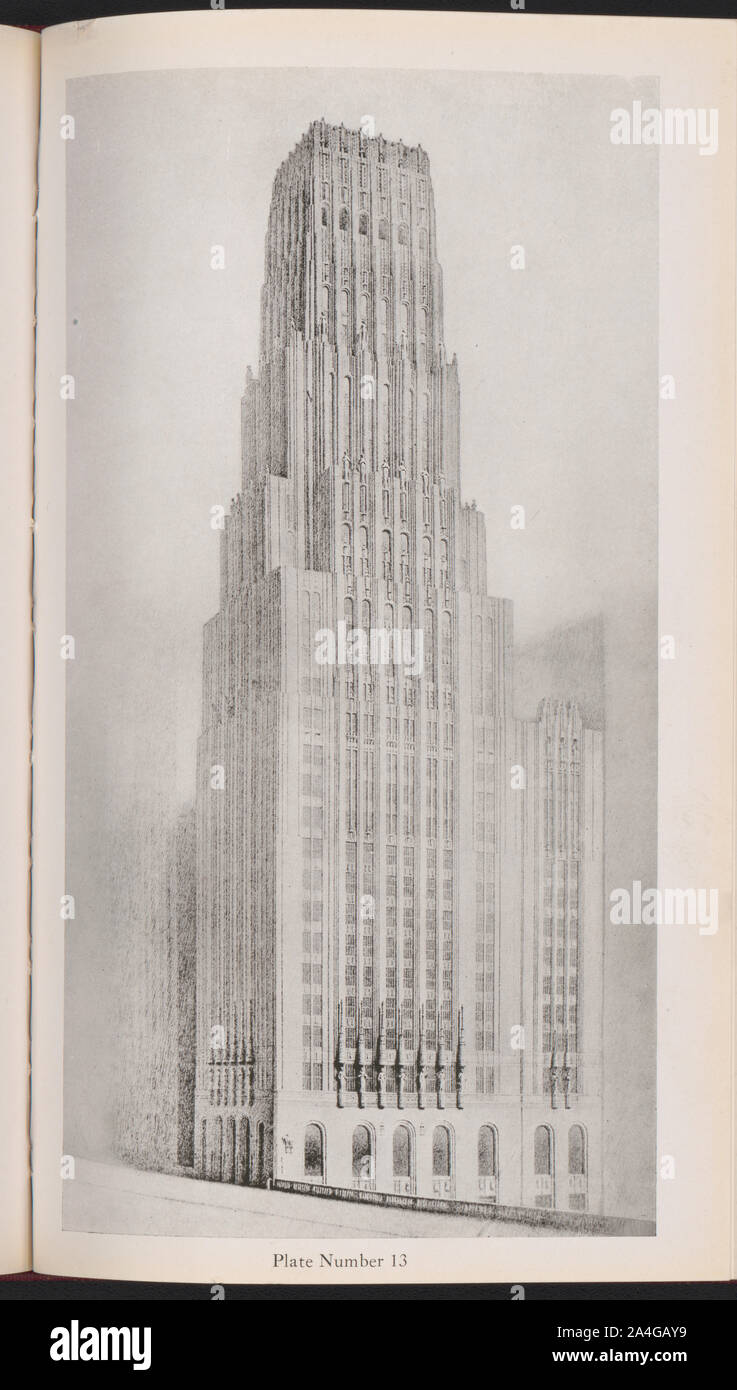 Torre Tribune concorso. Il rendering Foto Stock