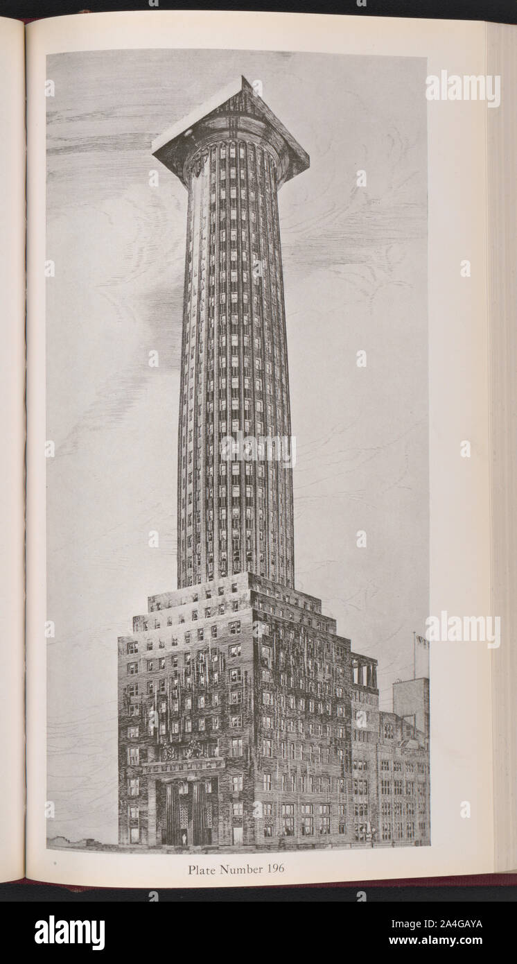 Torre Tribune concorso. Il rendering Foto Stock