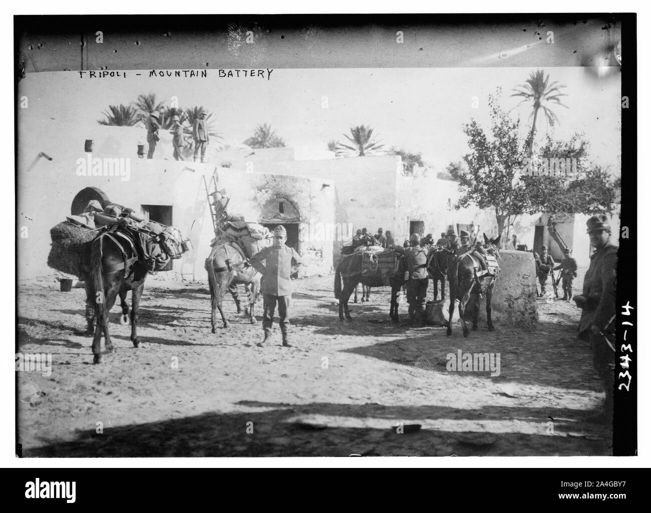 Tripoli - batteria di montagna Foto Stock