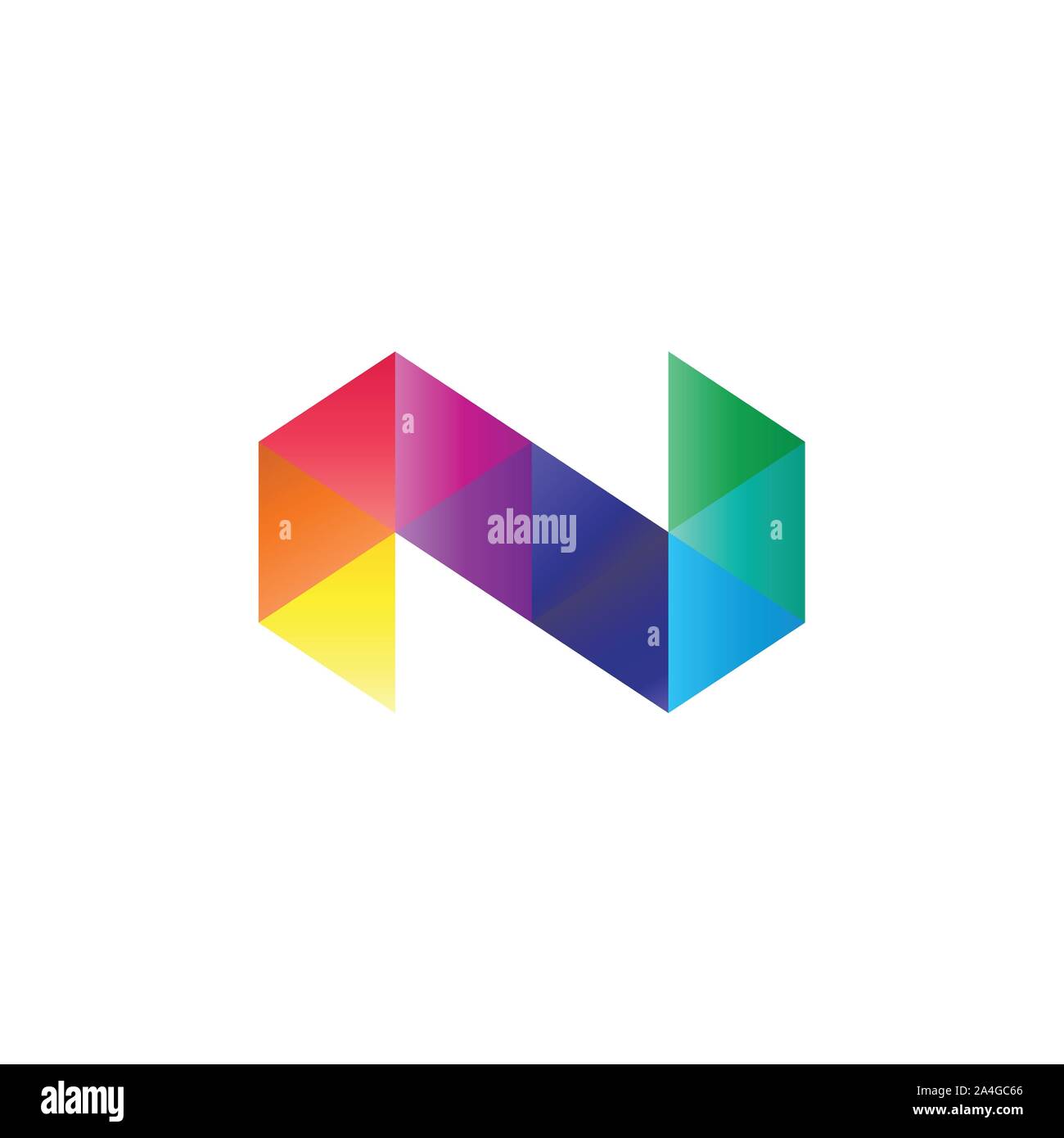 Business corporate lettera N logo design vettore. Lettera colorati logo N template vettoriale. Lettera n logo per la tecnologia. Logo aziendale. Illustrazione Vettoriale