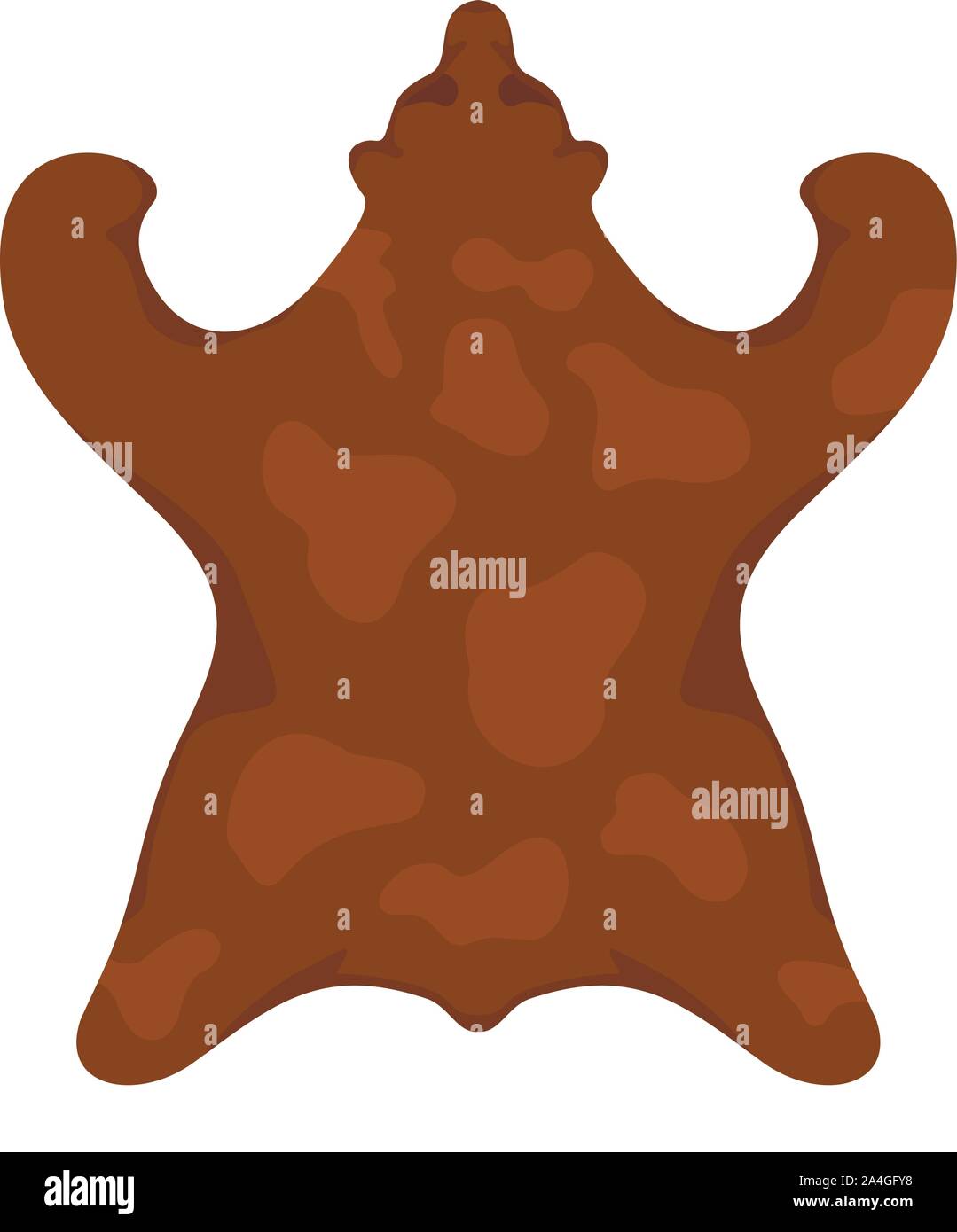 Età della pietra bear fur icona. Illustrazione piana di età della pietra bear pelliccia icona vettore per il web design Illustrazione Vettoriale