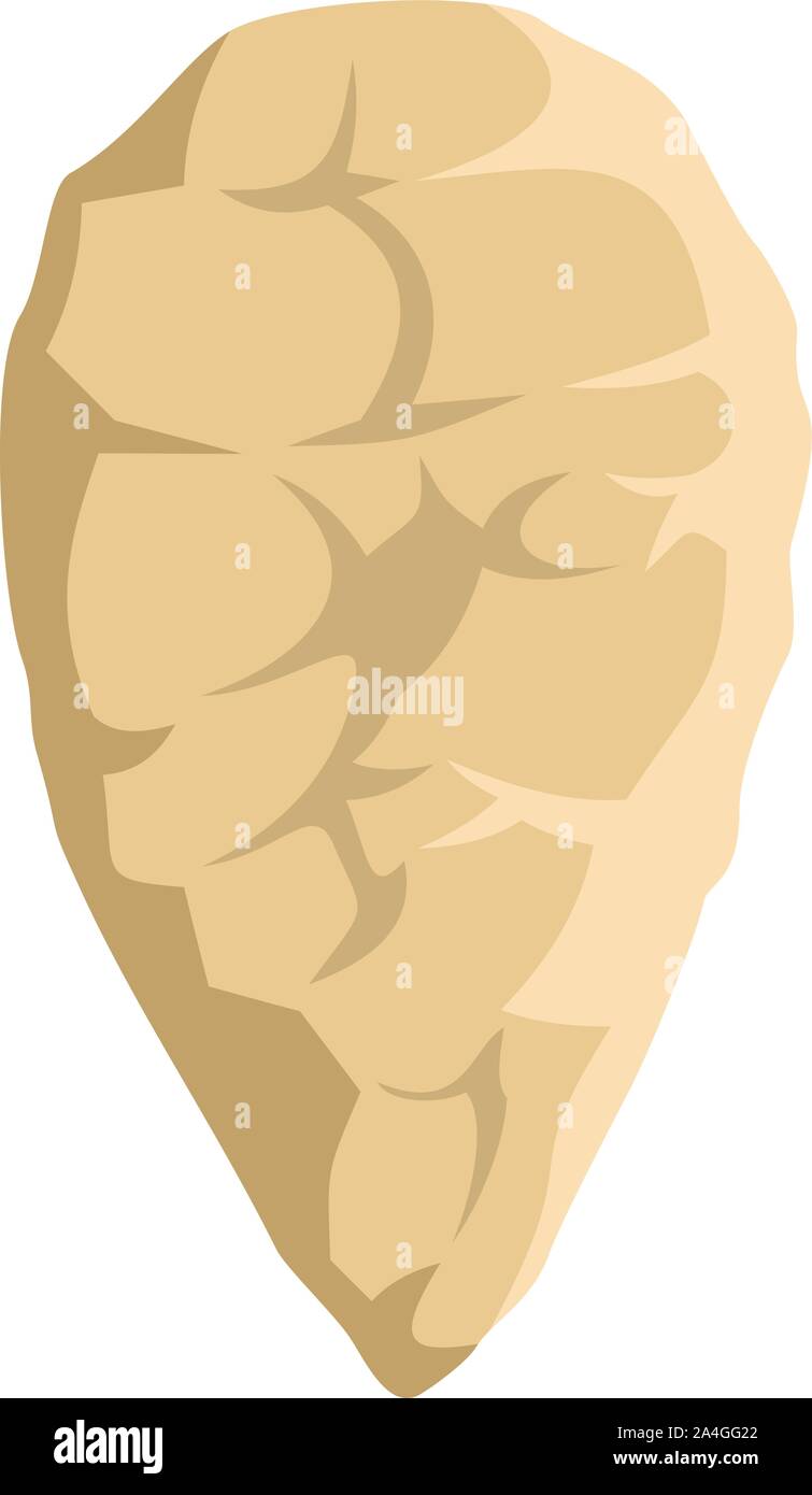 Età della pietra icona dello strumento. Illustrazione piana di età della pietra strumento icona vettoriali per il web design Illustrazione Vettoriale