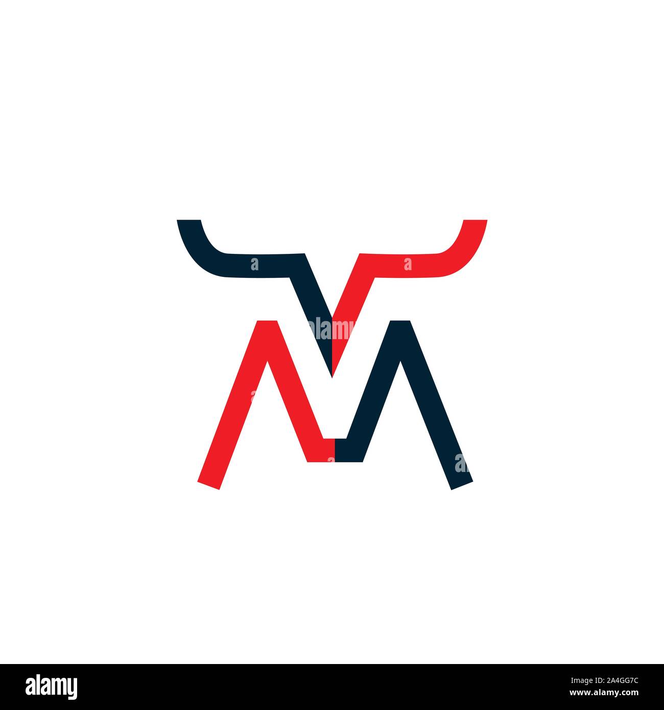 Lettera logo m elemento vettore. Rosso e nero - Vettore Illustrazione Vettoriale