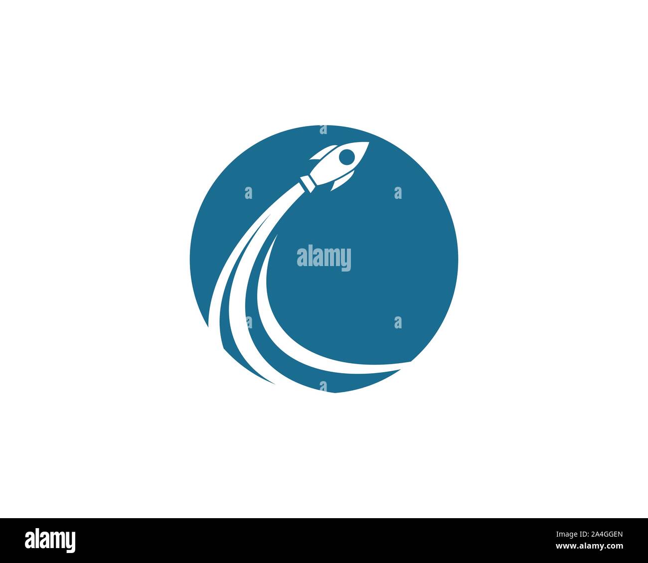 Rocket illustrazione vettoriale Logo icona del modello di progettazione Illustrazione Vettoriale