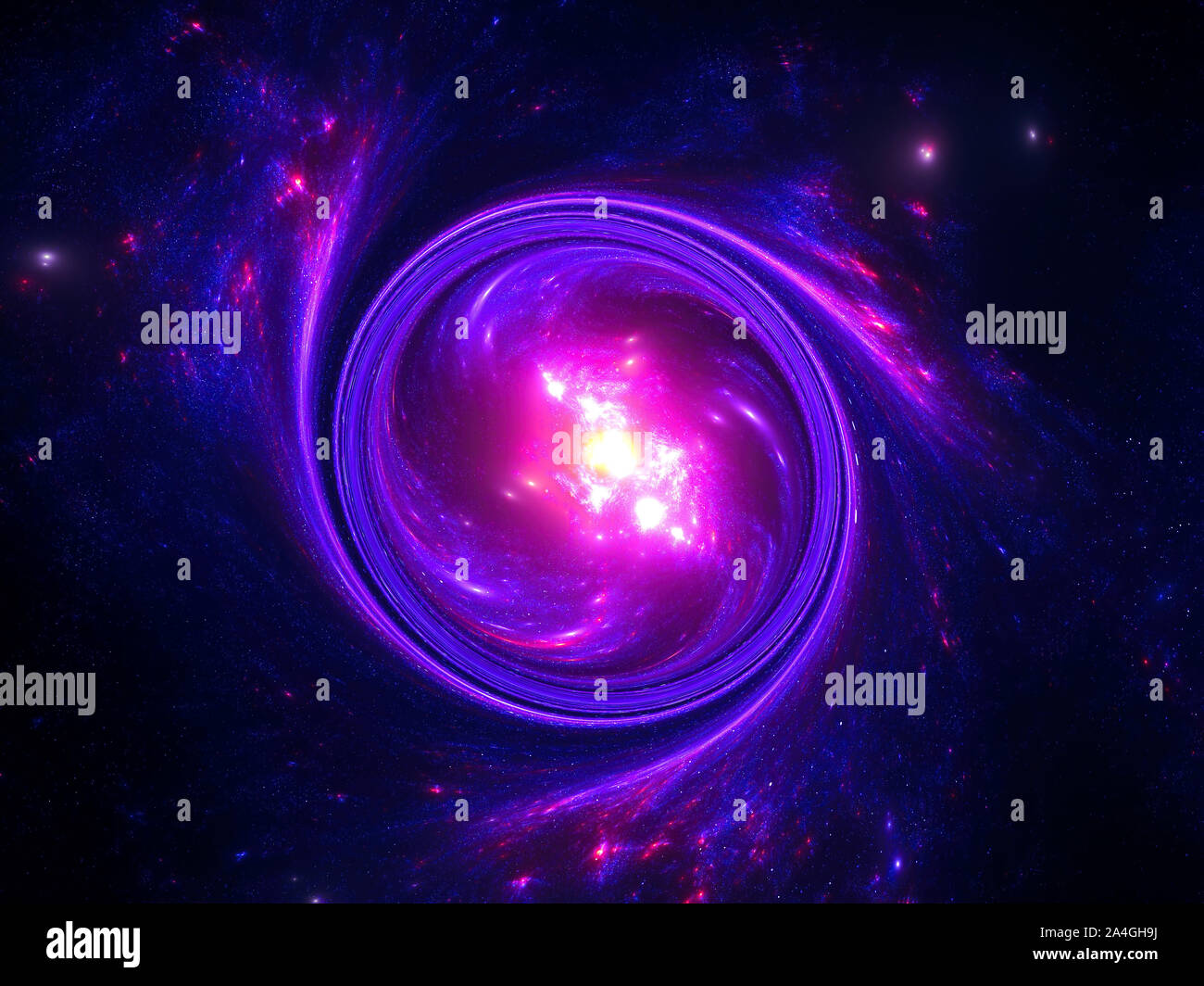 Sfondo spazio - a spirale nel cielo - abstract generati digitalmente immagine Foto Stock